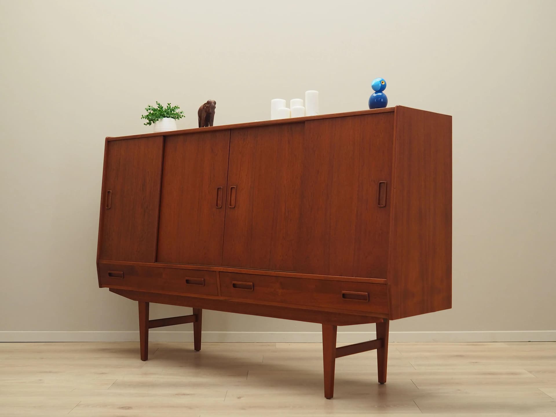 Highboard, brown teak, Westergaards Møbelfabrik, Denmark, 1960s. - 33779
