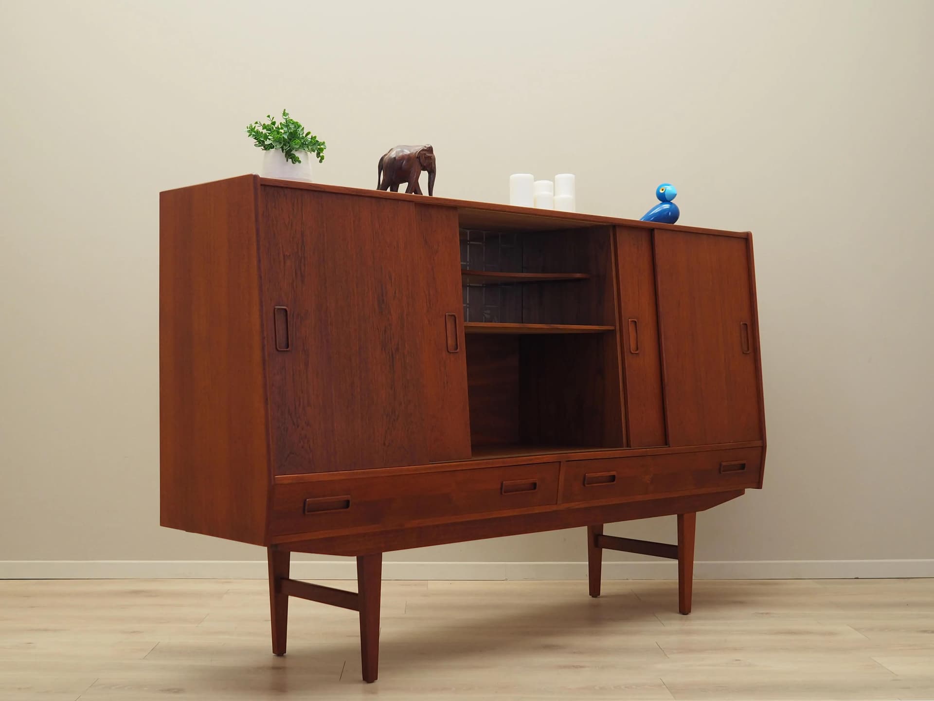 Highboard, brown teak, Westergaards Møbelfabrik, Denmark, 1960s. - 33778