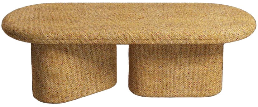 Ławka tapicerowana Ovo żółty, Feum