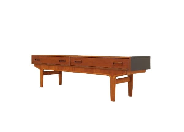 Lowboard, teak pomarańczowy, Dania, lata 60.