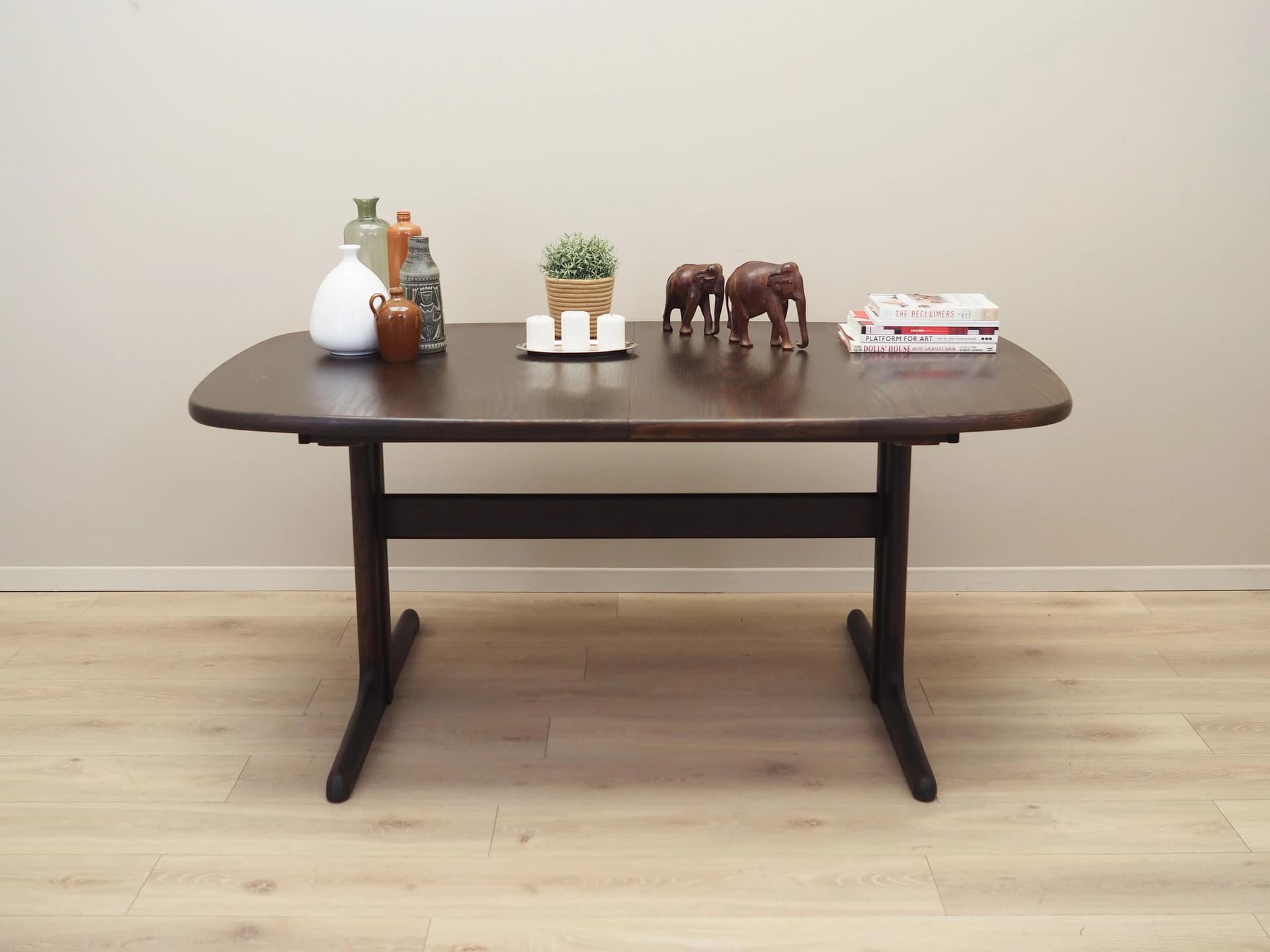 Dining Table, dark brown oak, Skovby Møbelfabrik, Denmark, 1970s - 33746