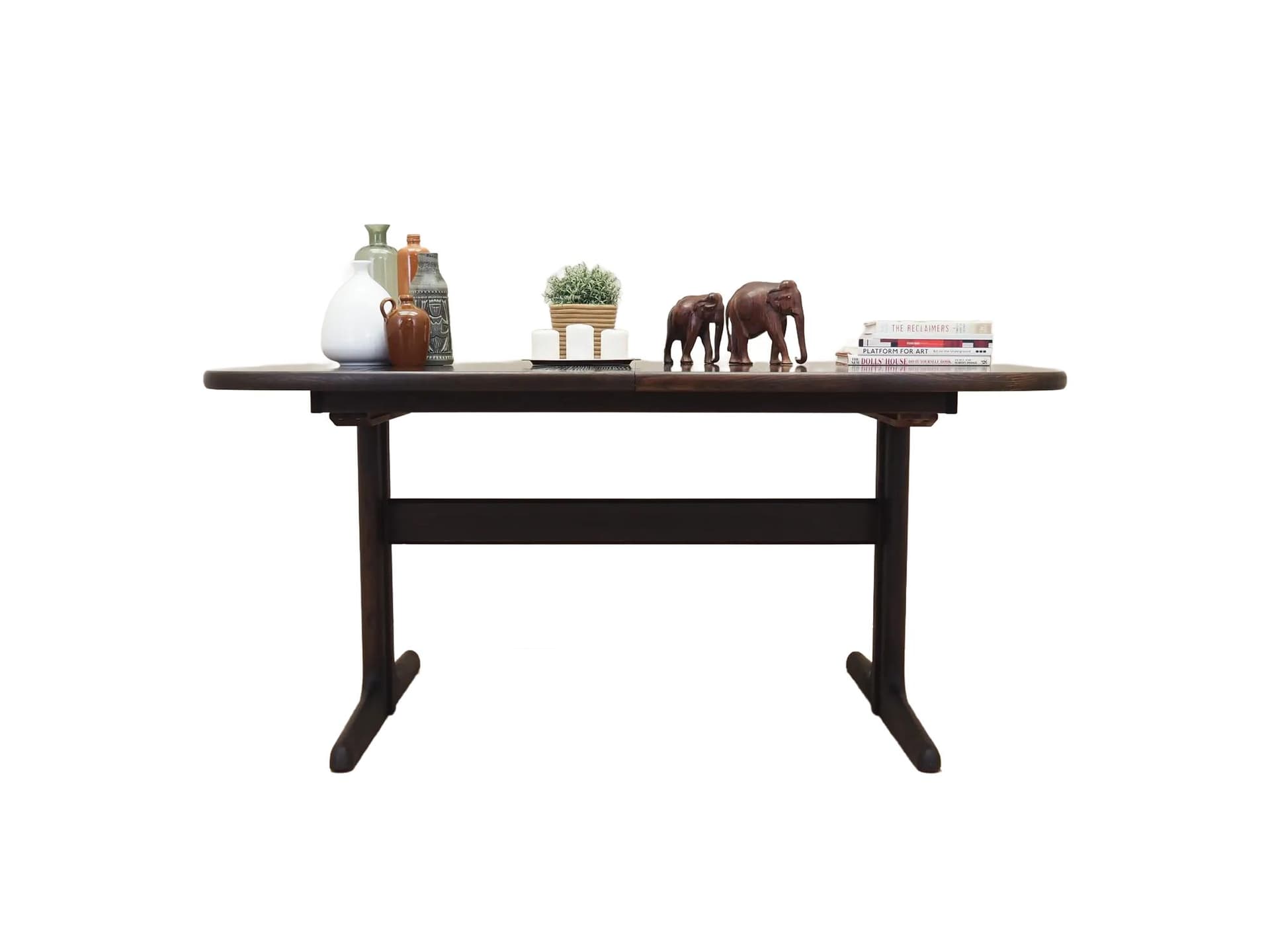 Dining Table, dark brown oak, Skovby Møbelfabrik, Denmark, 1970s