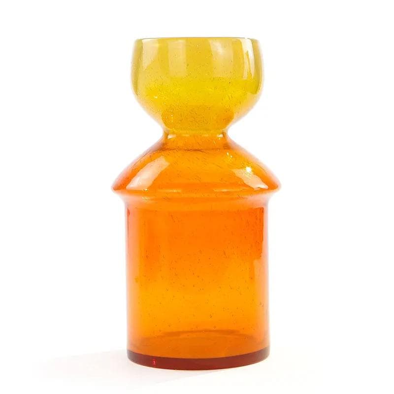 Vase Kardynał, orange glass, by Z. Horbowy, Poland, 1970s - 34024