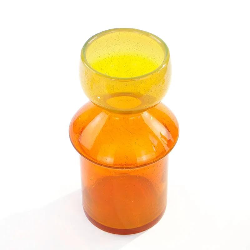 Vase Kardynał, orange glass, by Z. Horbowy, Poland, 1970s - 34025
