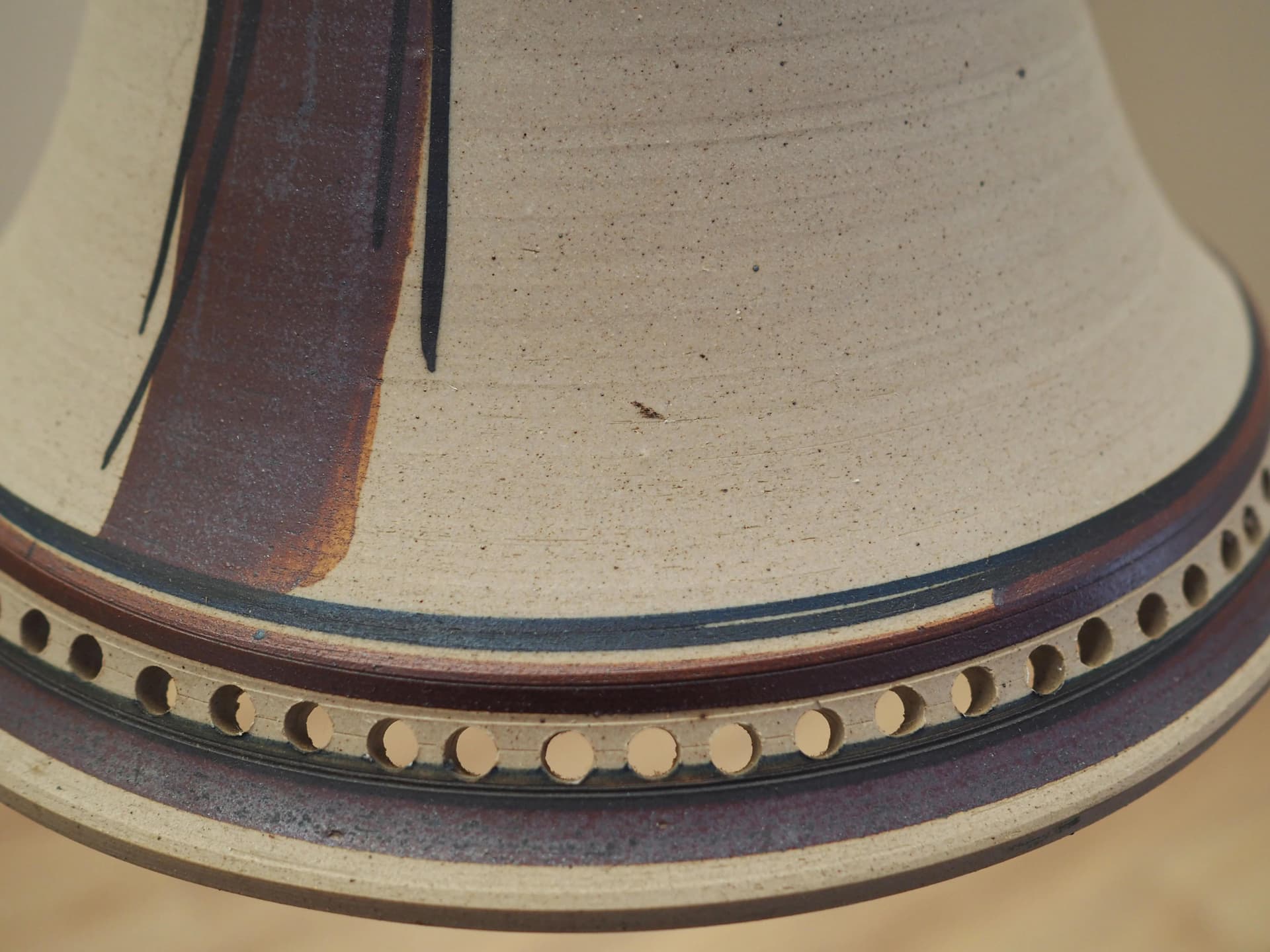 Pendant lamp, beige, ceramics, Denmark, 1960s. - 34111