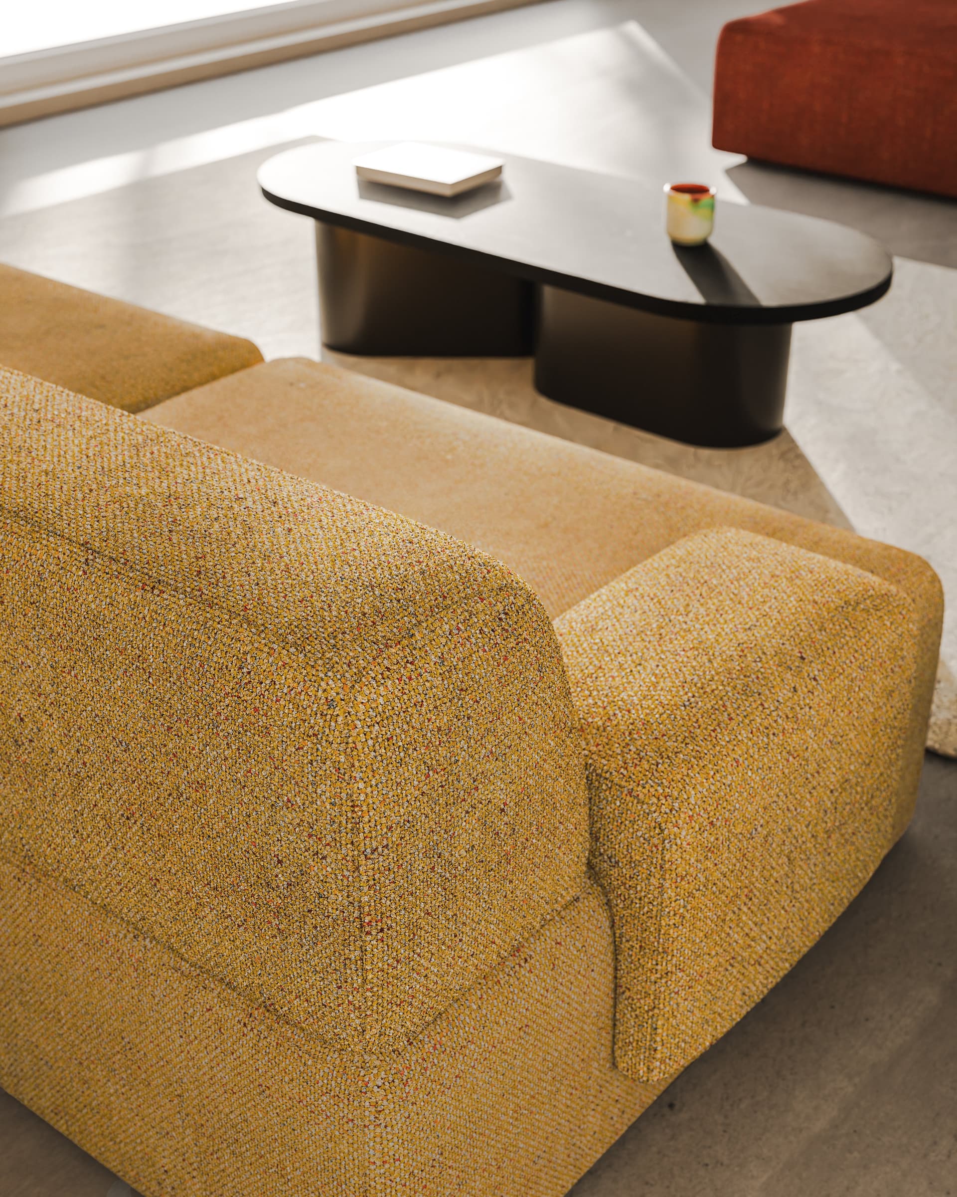 Sofa modułowa Umi 200 cm żółty, Feum - 33891