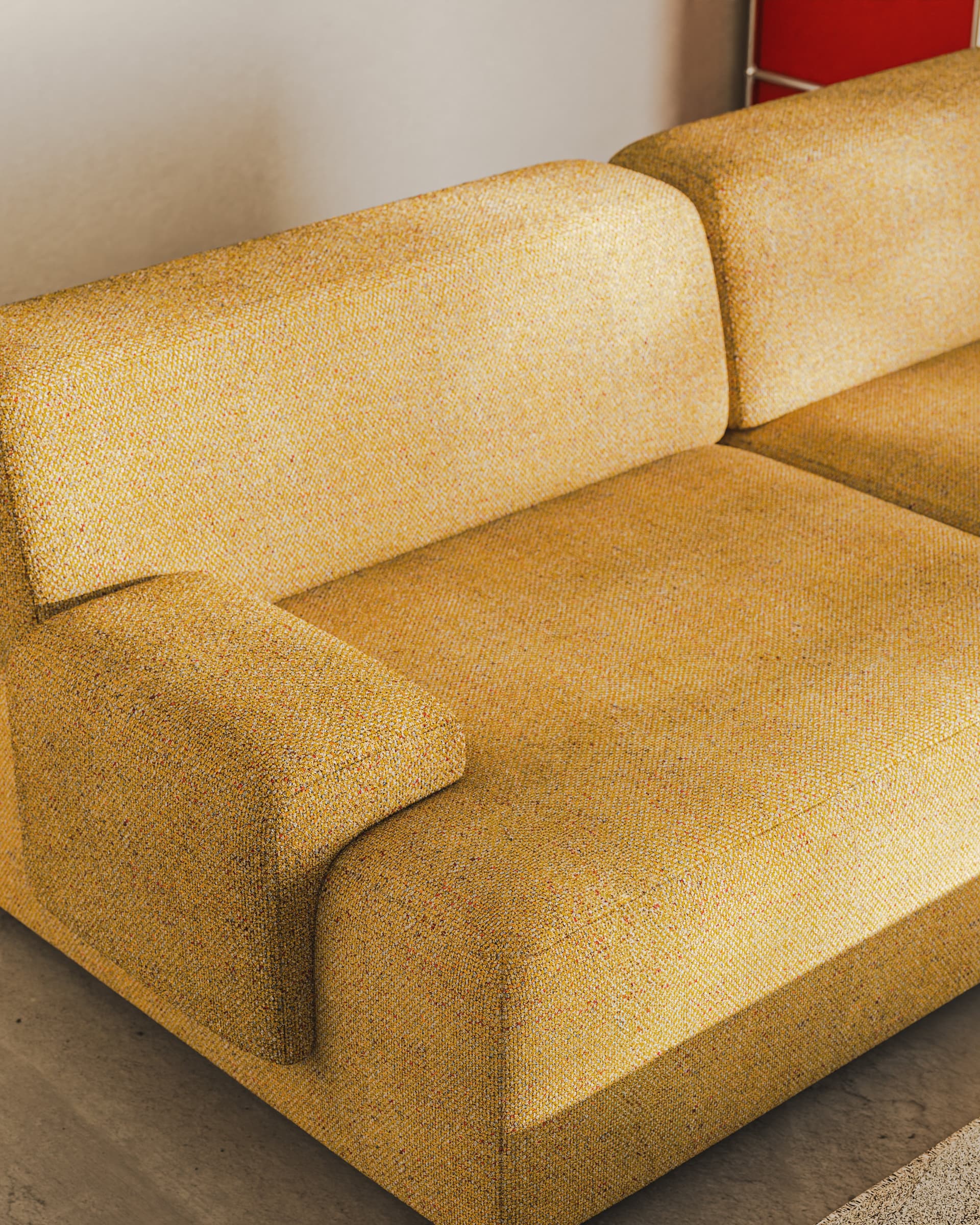 Sofa modułowa Umi 200 cm żółty, Feum - 33890