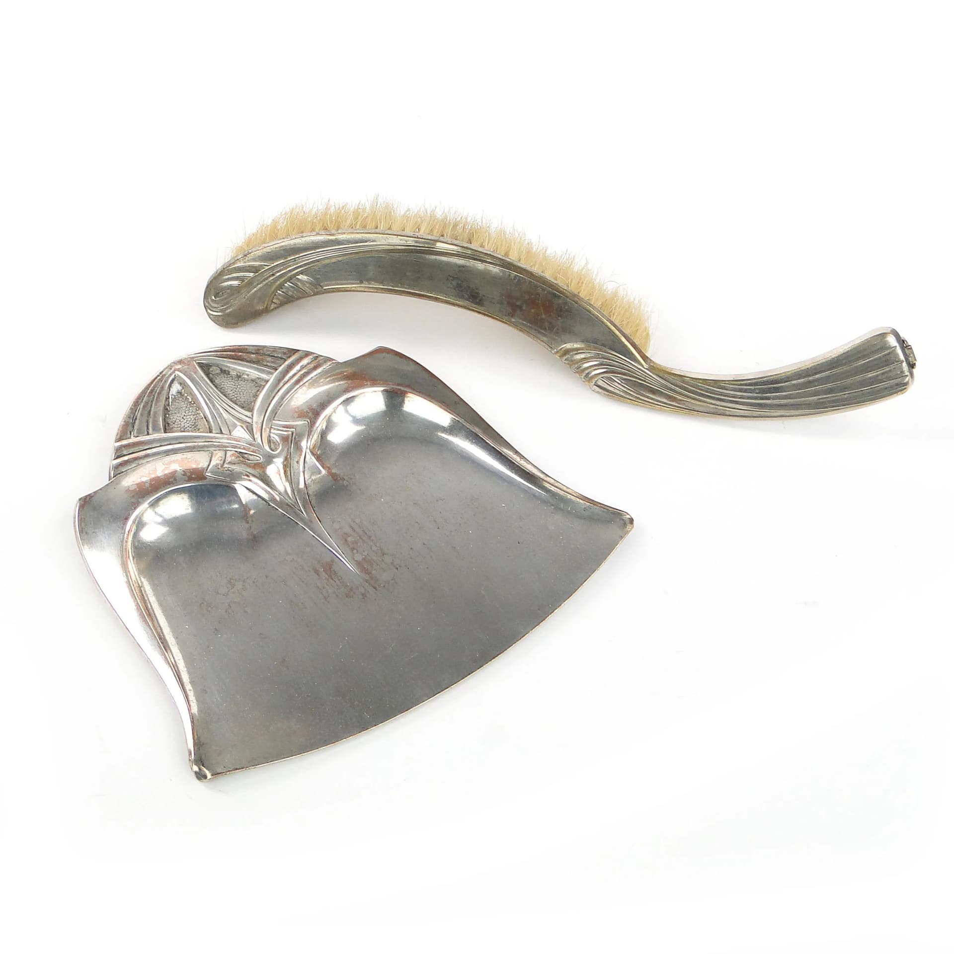 Crumb Set Art Nouveau, silver-plated copper, Poland, early 20th c. - 34015