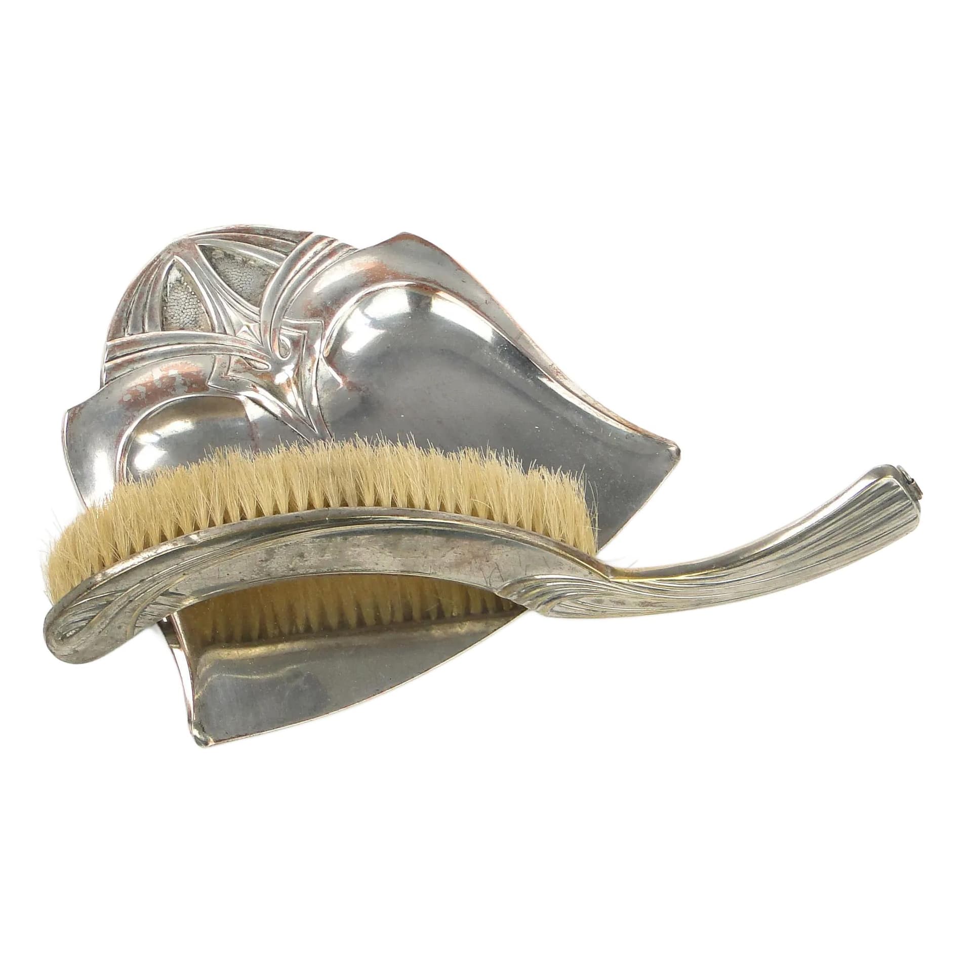 Crumb Set Art Nouveau, silver-plated copper, Poland, early 20th c.