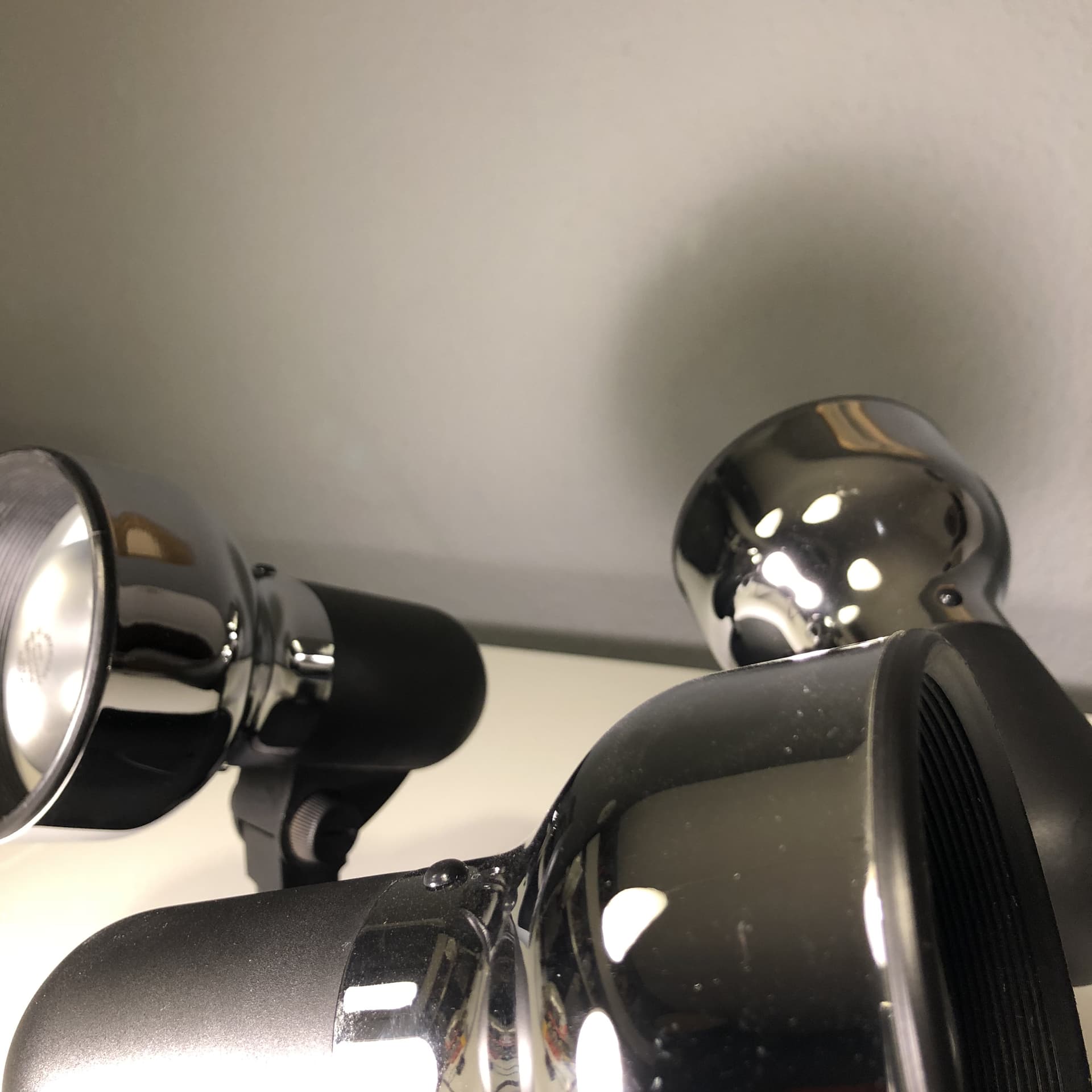 Black and Chrome 3-Light Ceiling Lamp, Germany, 1980s - 33933