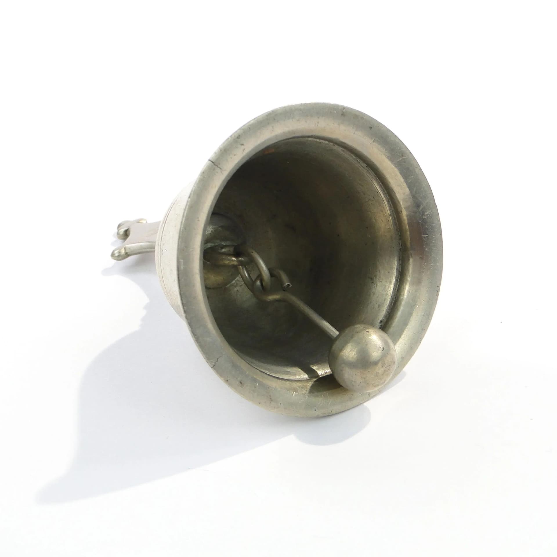 Dzwonek stołowy, srebrny, mosiądz platerowany srebrem, Henniger, Austria, XIX w. - 34012