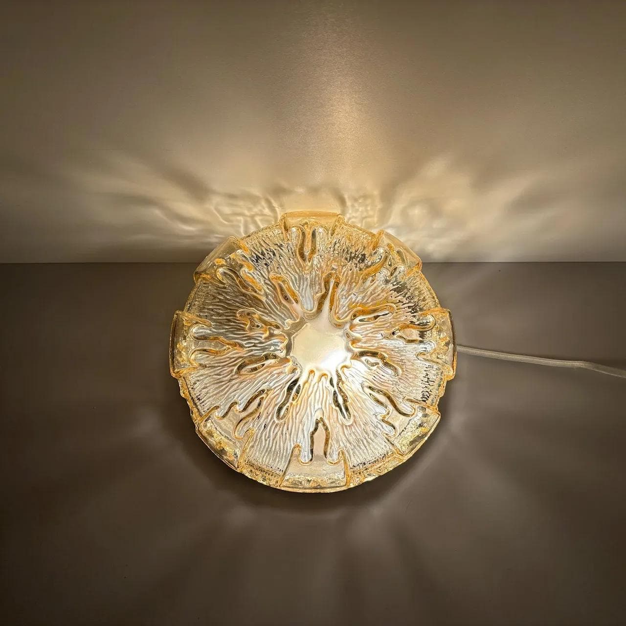 Plafon, szkło pomarańczowe, Niemcy, lata 80. - 34166