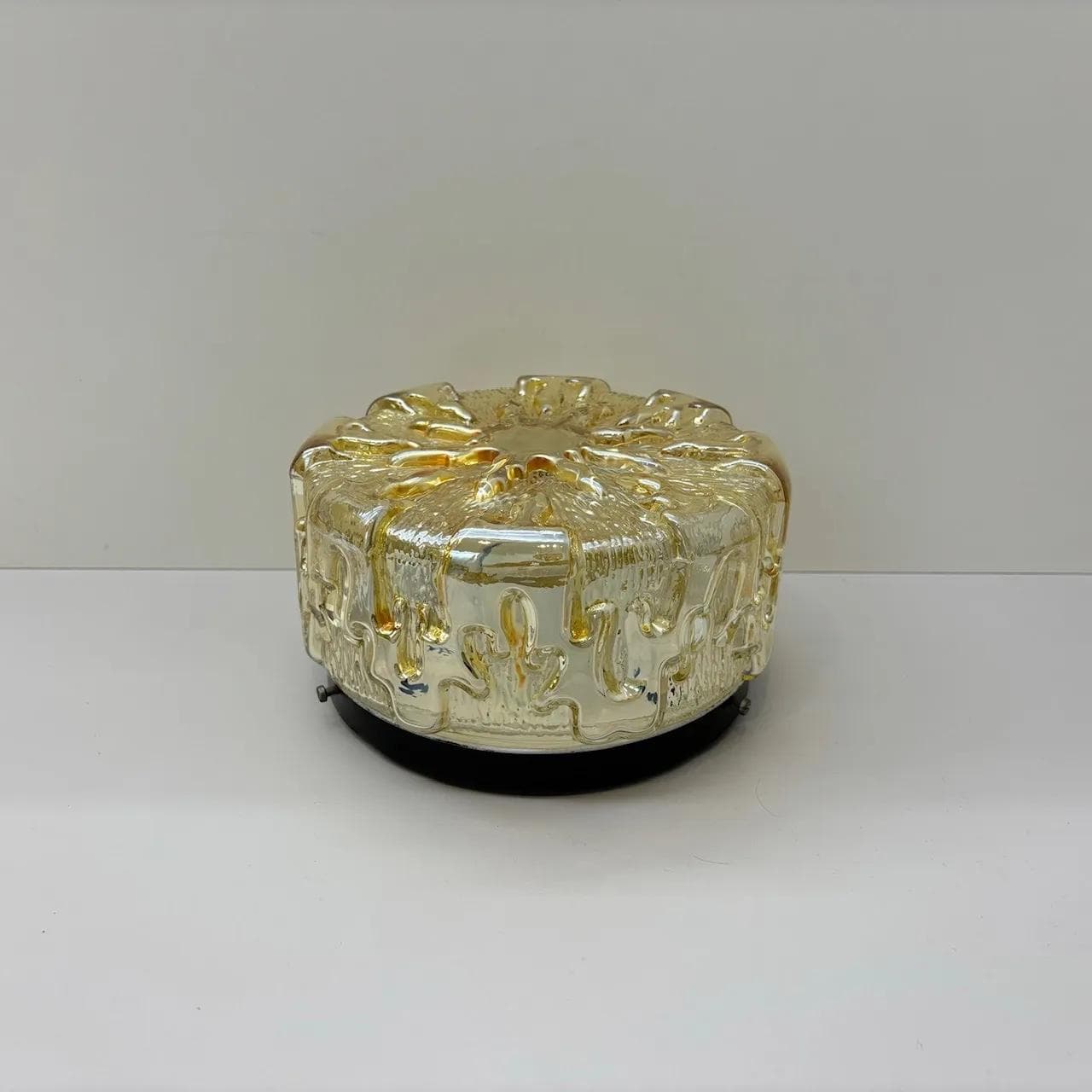 Plafon, szkło pomarańczowe, Niemcy, lata 80. - 34172