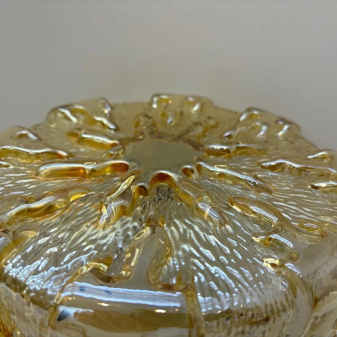 Plafon, szkło pomarańczowe, Niemcy, lata 80. - 34171