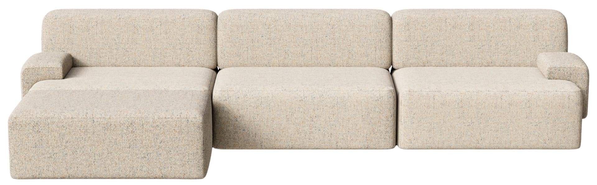 Sofa modułowa Umi narożna lewostronna 295 cm beżowy, Feum