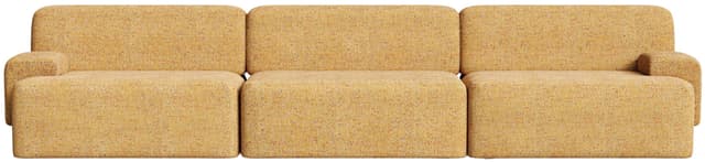 Sofa modułowa Umi 295 cm żółty, Feum - WYMIARY