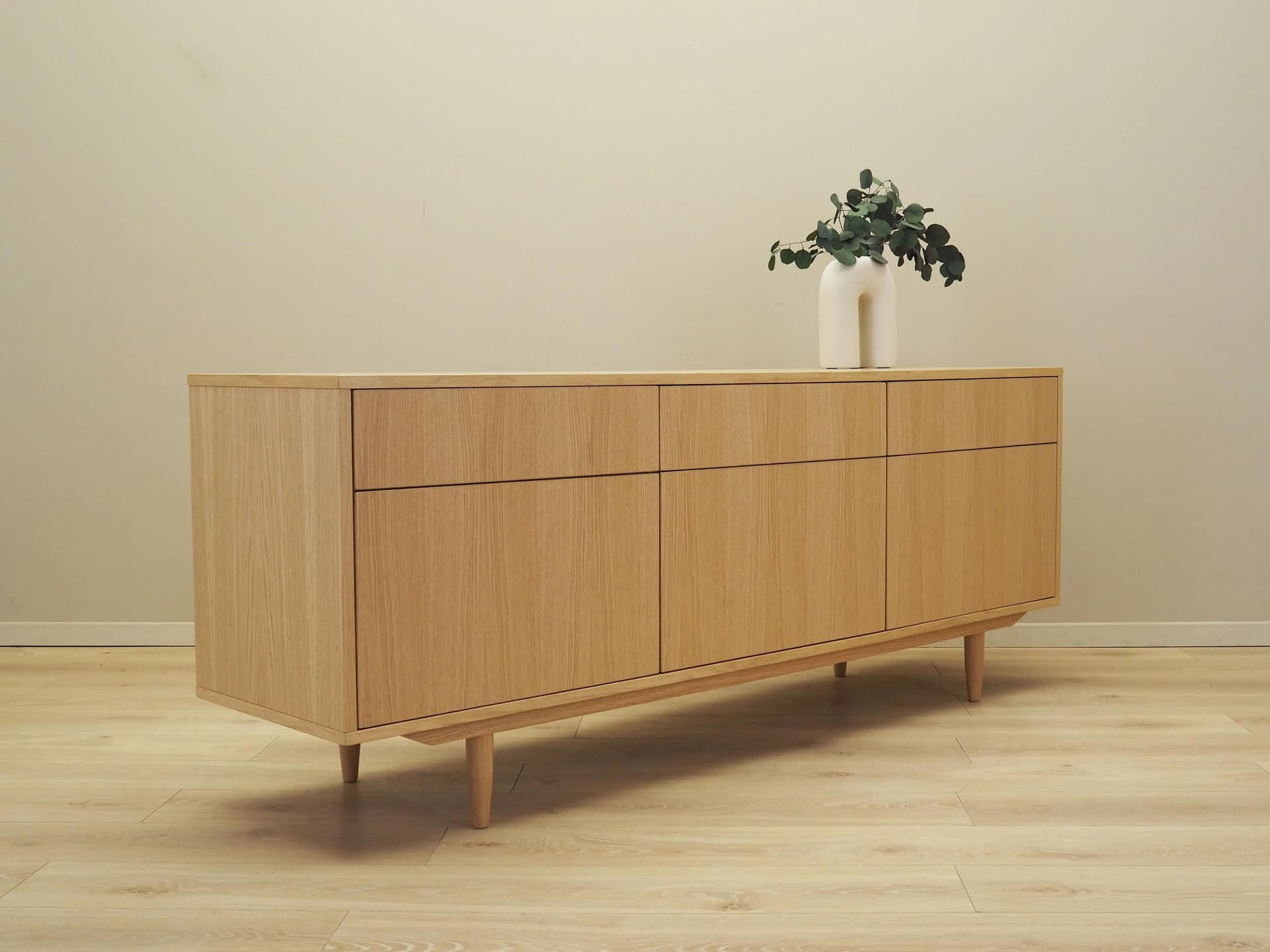 Sideboard Scandinavian, yellow oak, Poland, 1960s - 34051
