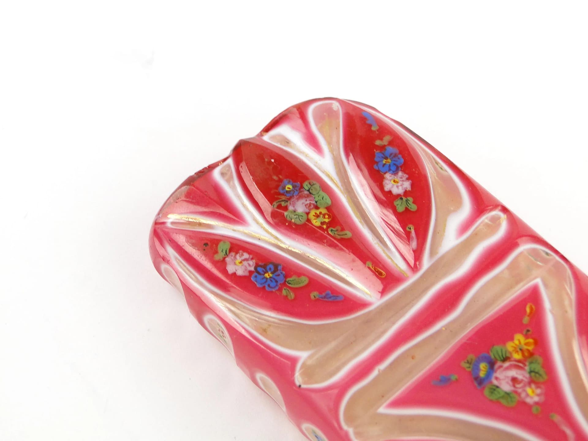 Flakon na perfumy Biedermeier, szkło multikolor, Austria, XIX wiek - 34318