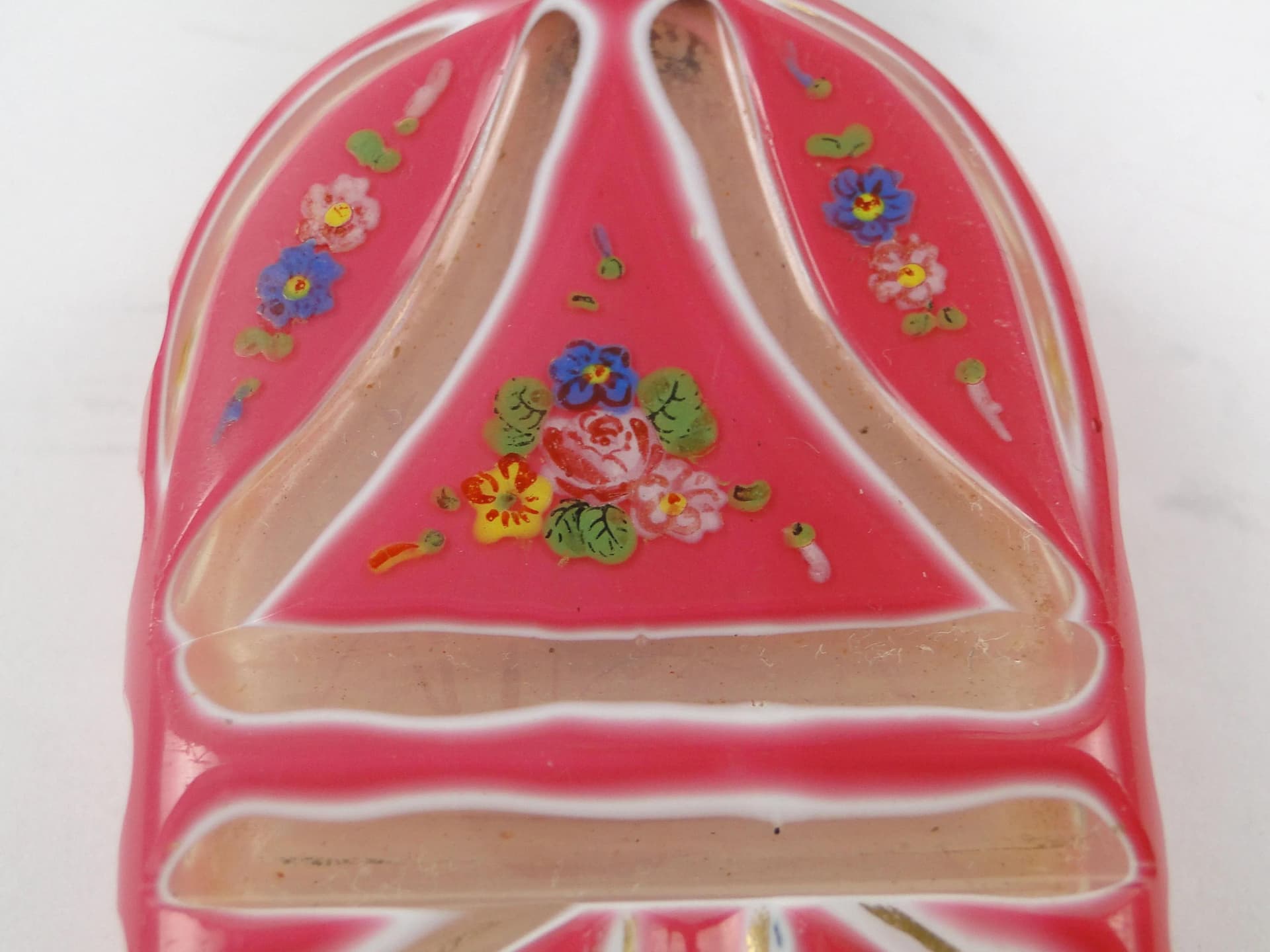 Flakon na perfumy Biedermeier, szkło multikolor, Austria, XIX wiek - 34320