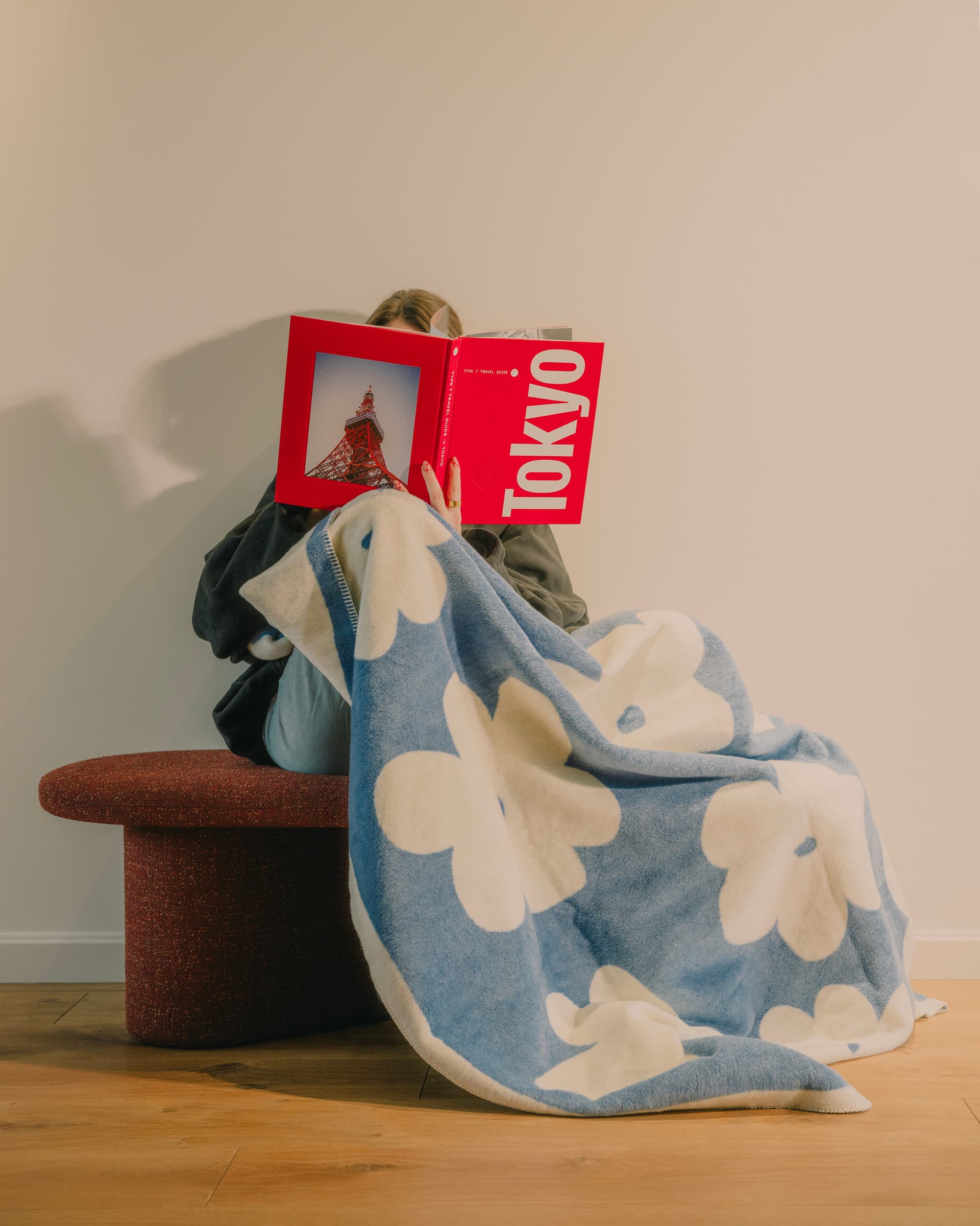 Koc Flo 200x150 cm jasny niebieski i beżowy, Feum - 34233