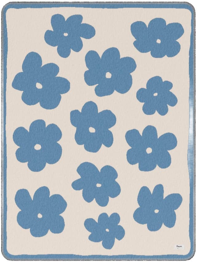 Koc Flo 200x150 cm jasny niebieski i beżowy, Feum - WYMIARY