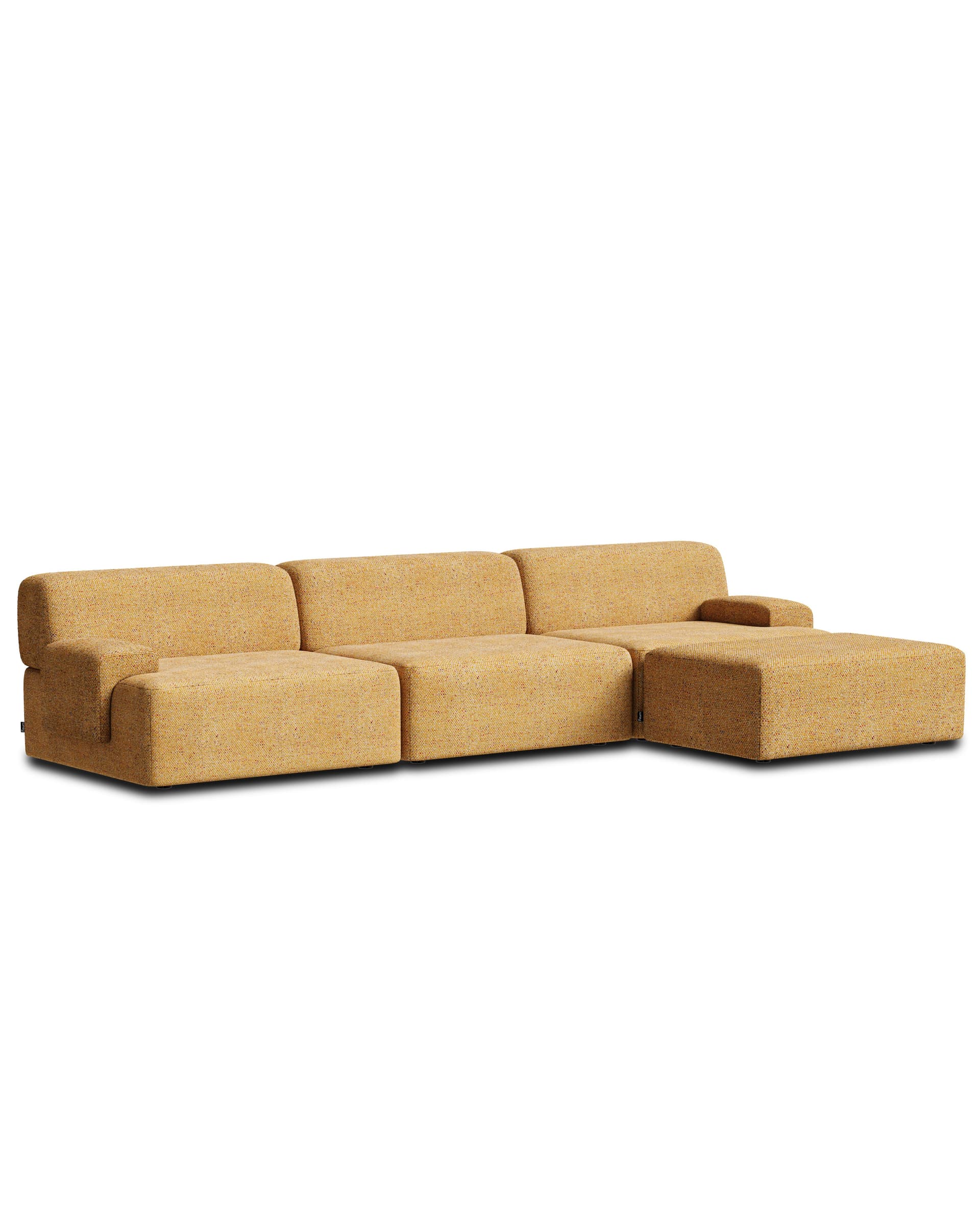 Sofa modułowa Umi narożna prawostronna 295 cm żółty, Feum - 34223