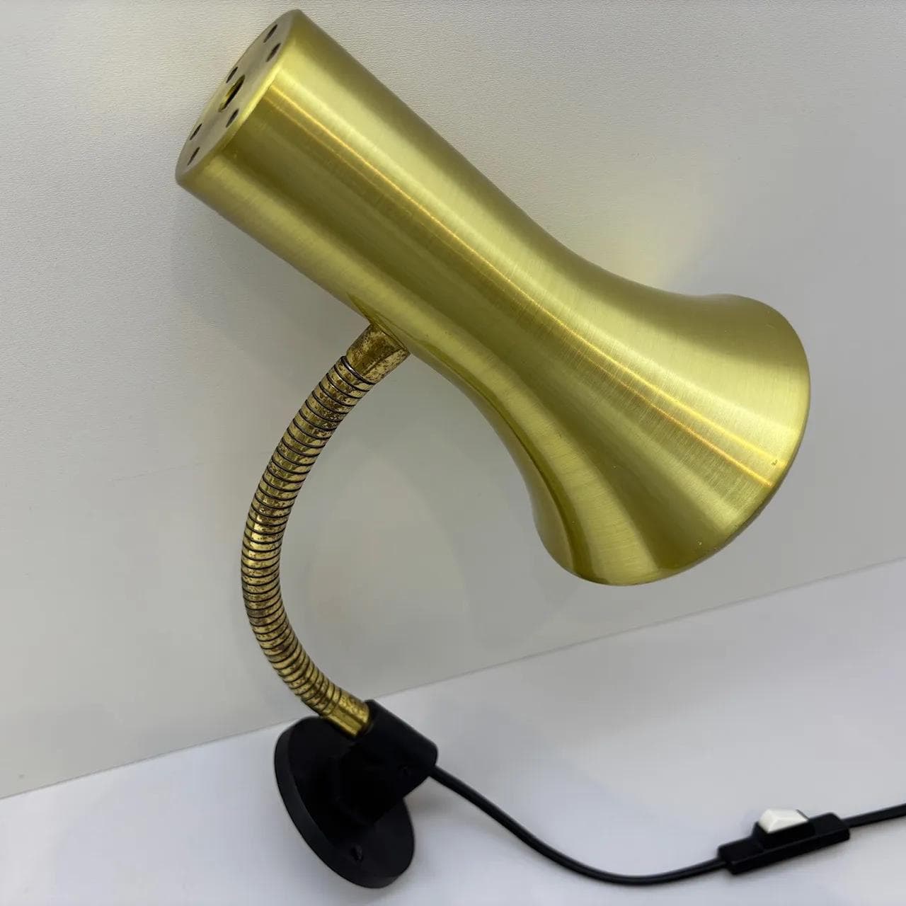 Kinkiet, złoty, metal, Szwecja, lata 70. - 34136