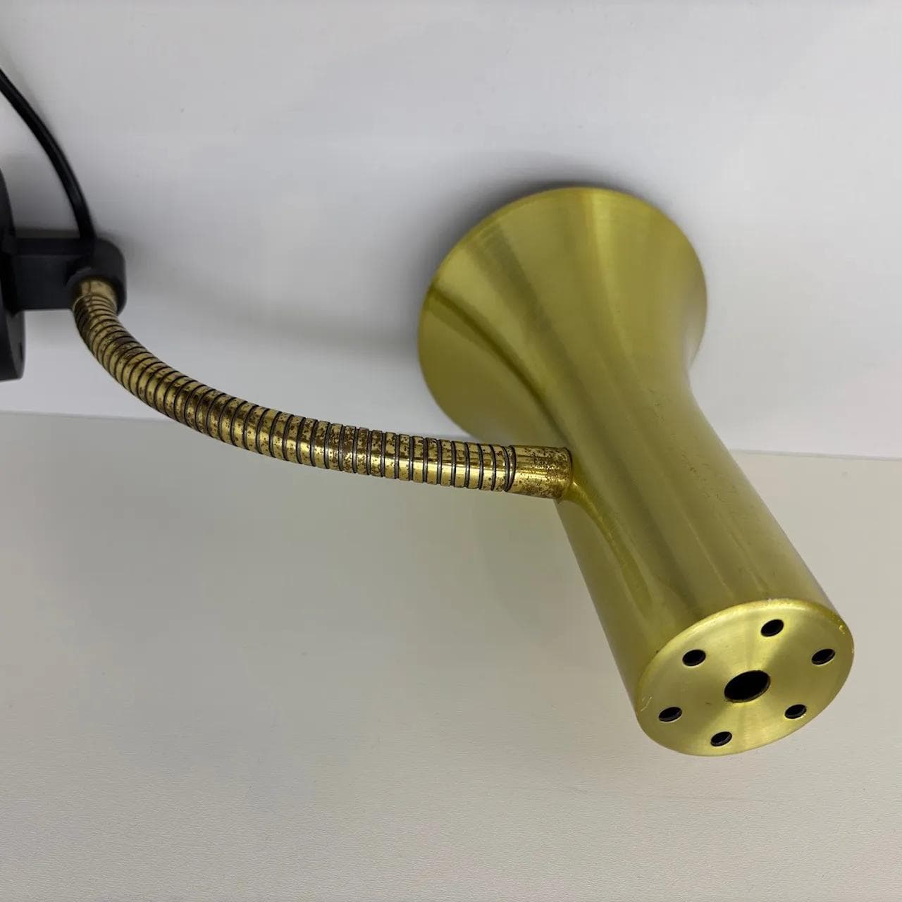 Kinkiet, złoty, metal, Szwecja, lata 70. - 34140