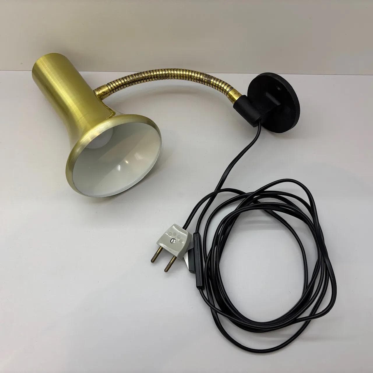 Kinkiet, złoty, metal, Szwecja, lata 70. - 34138