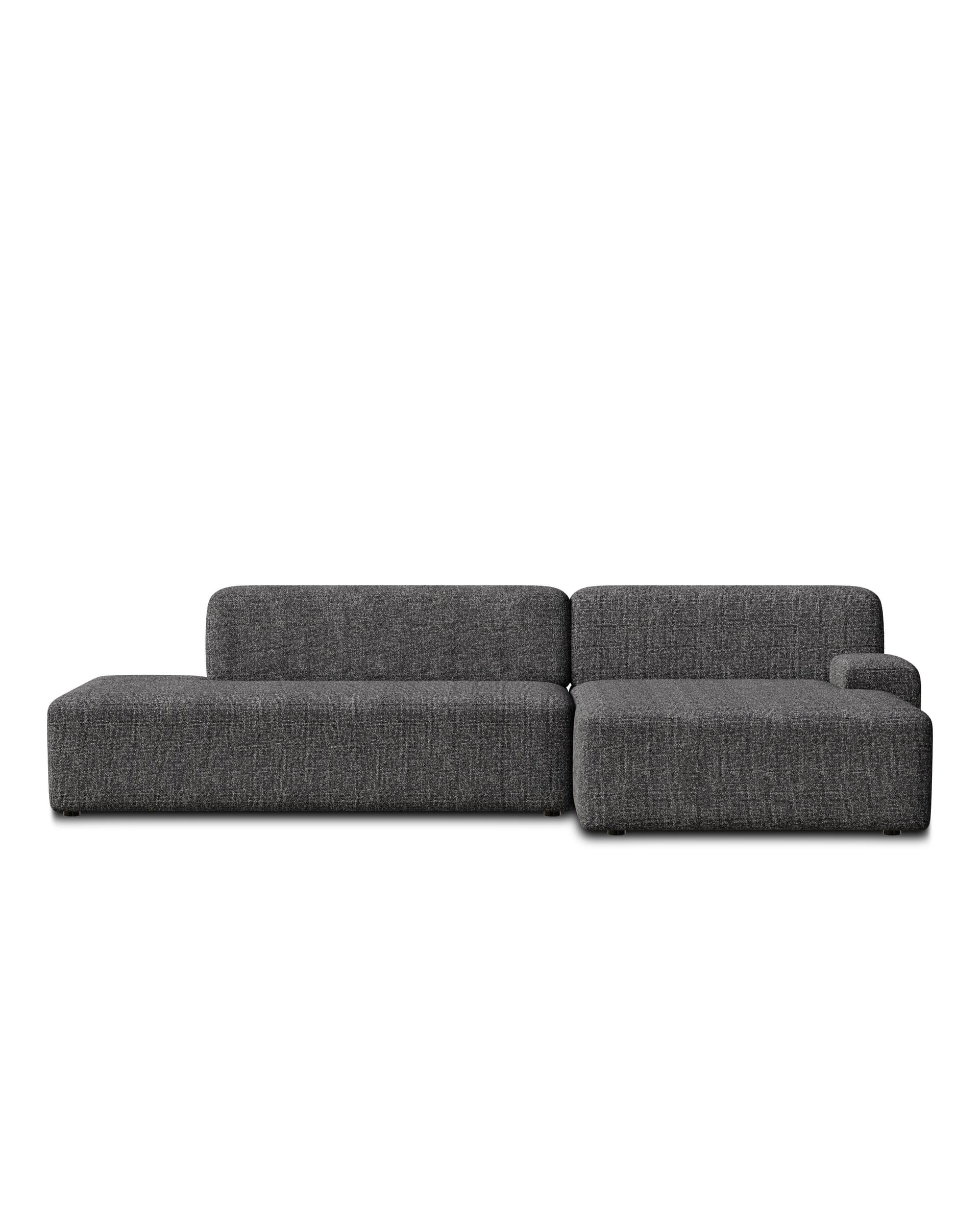 Umi modular sofa 255x140x65 cm anthracite right ottoman, by Feum Studio, FEUM - 34211