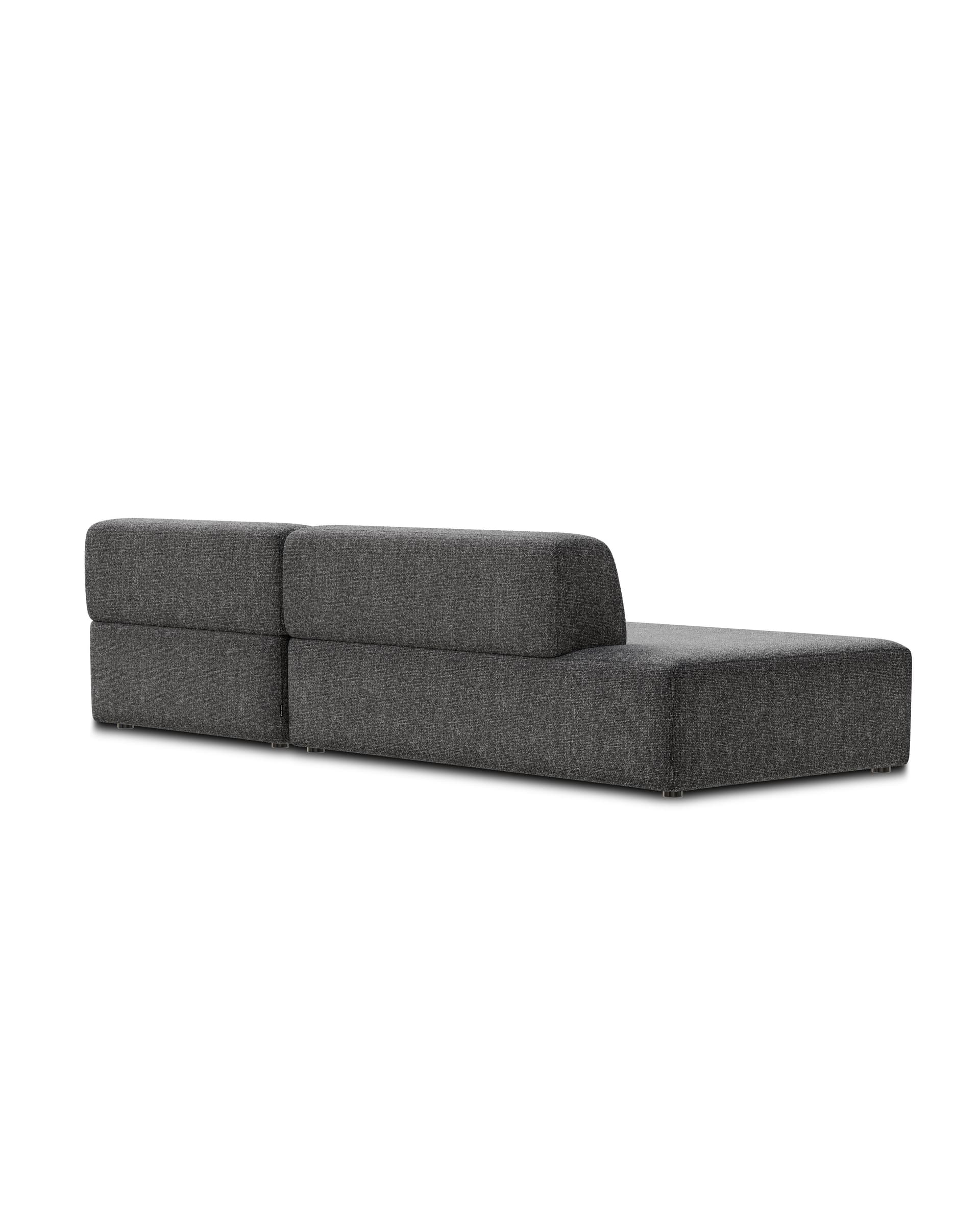 Umi modular sofa 255x140x65 cm anthracite right ottoman, by Feum Studio, FEUM - 34215