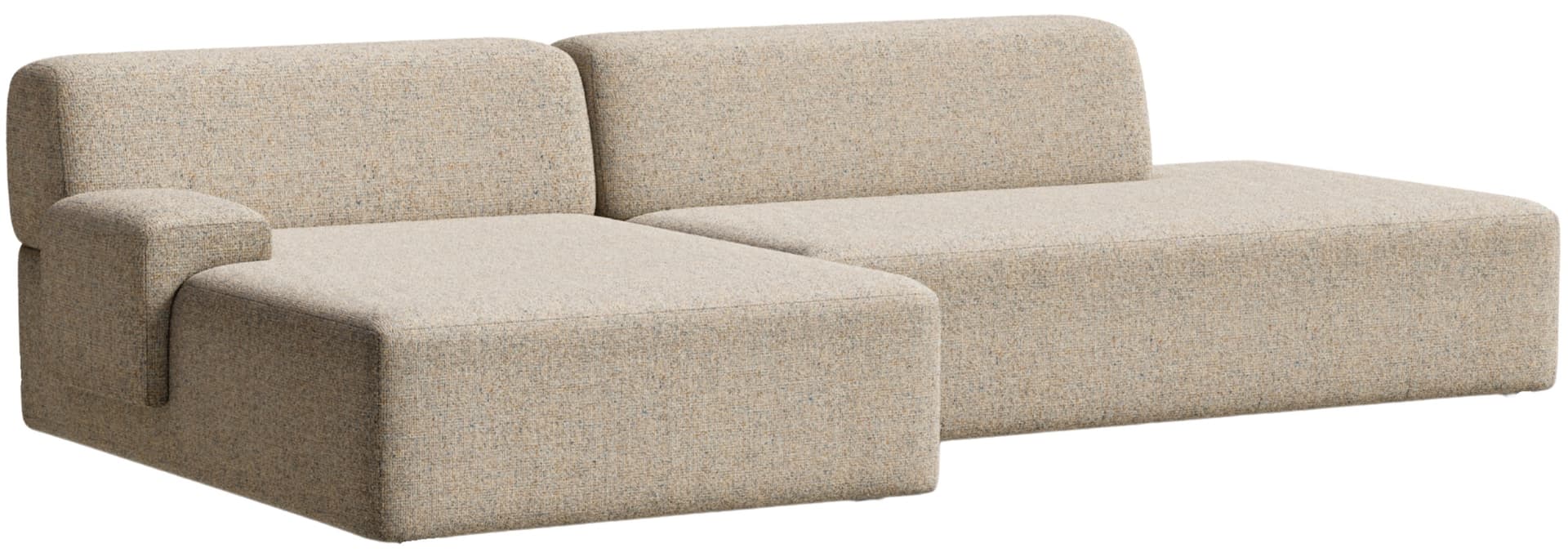 Sofa modułowa Umi narożna lewostronna 255 cm beżowy, Feum