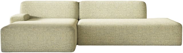 Sofa modułowa Umi narożna lewostronna 255 cm jasny zielony, Feum - WYMIARY