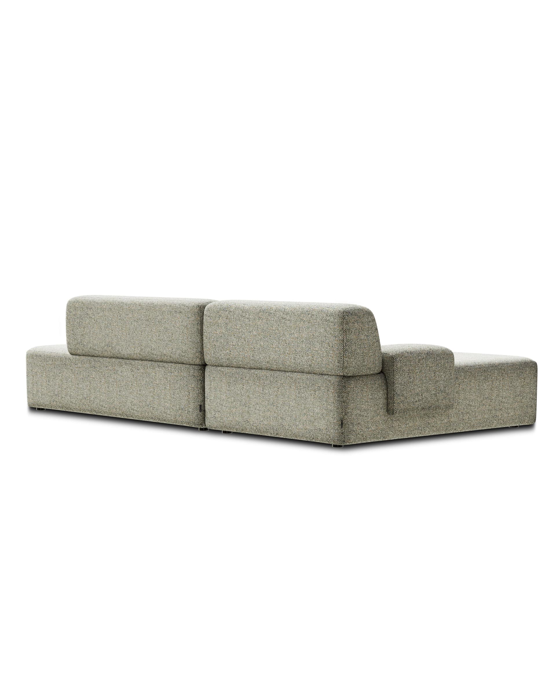 Sofa modułowa Umi narożna lewostronna 255 cm jasny zielony, Feum - 34203