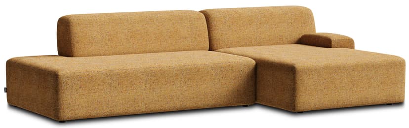 Sofa modułowa Umi narożna prawostronna 255 cm żółty, Feum