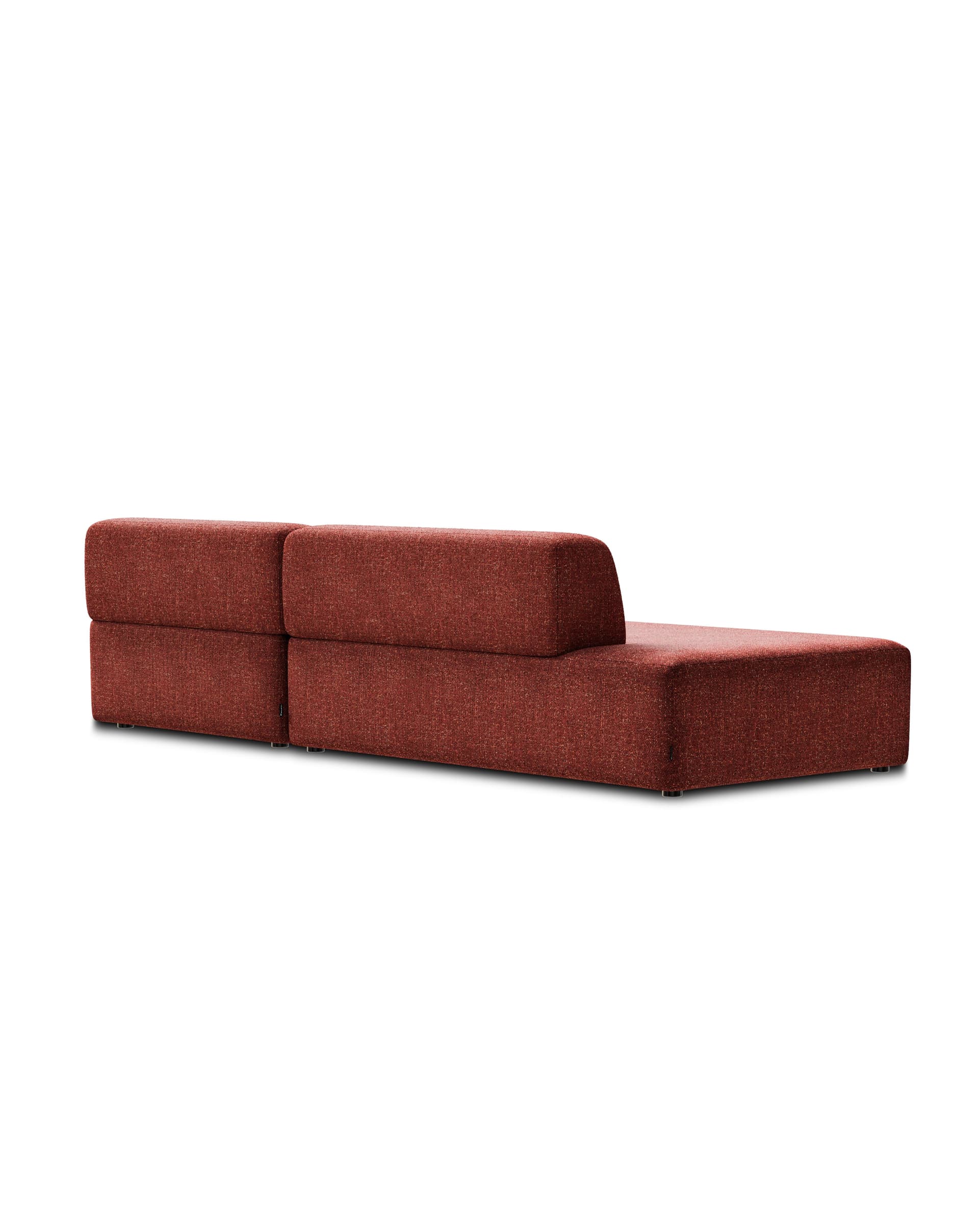 Sofa modułowa Umi narożna prawostronna 255 cm czerwony, Feum - 34191