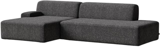 Sofa modułowa Umi narożna lewostronna 255 cm szary, Feum - WYMIARY