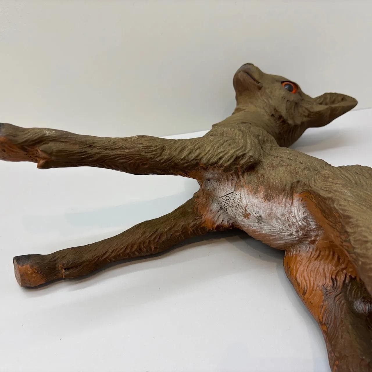 Figura sarna, Zeho, brązowy, plastik, Niemcy, lata 80. - 34438