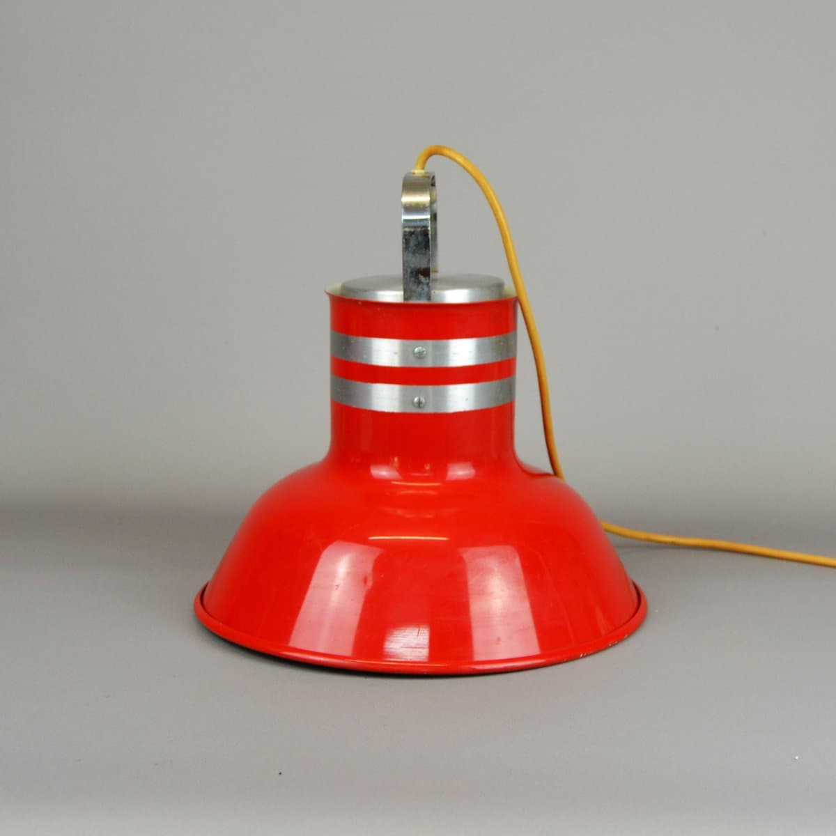 Pendant Lamp Space Age, red metal, Atelje Lyktan, Sweden, 1980s. - 237