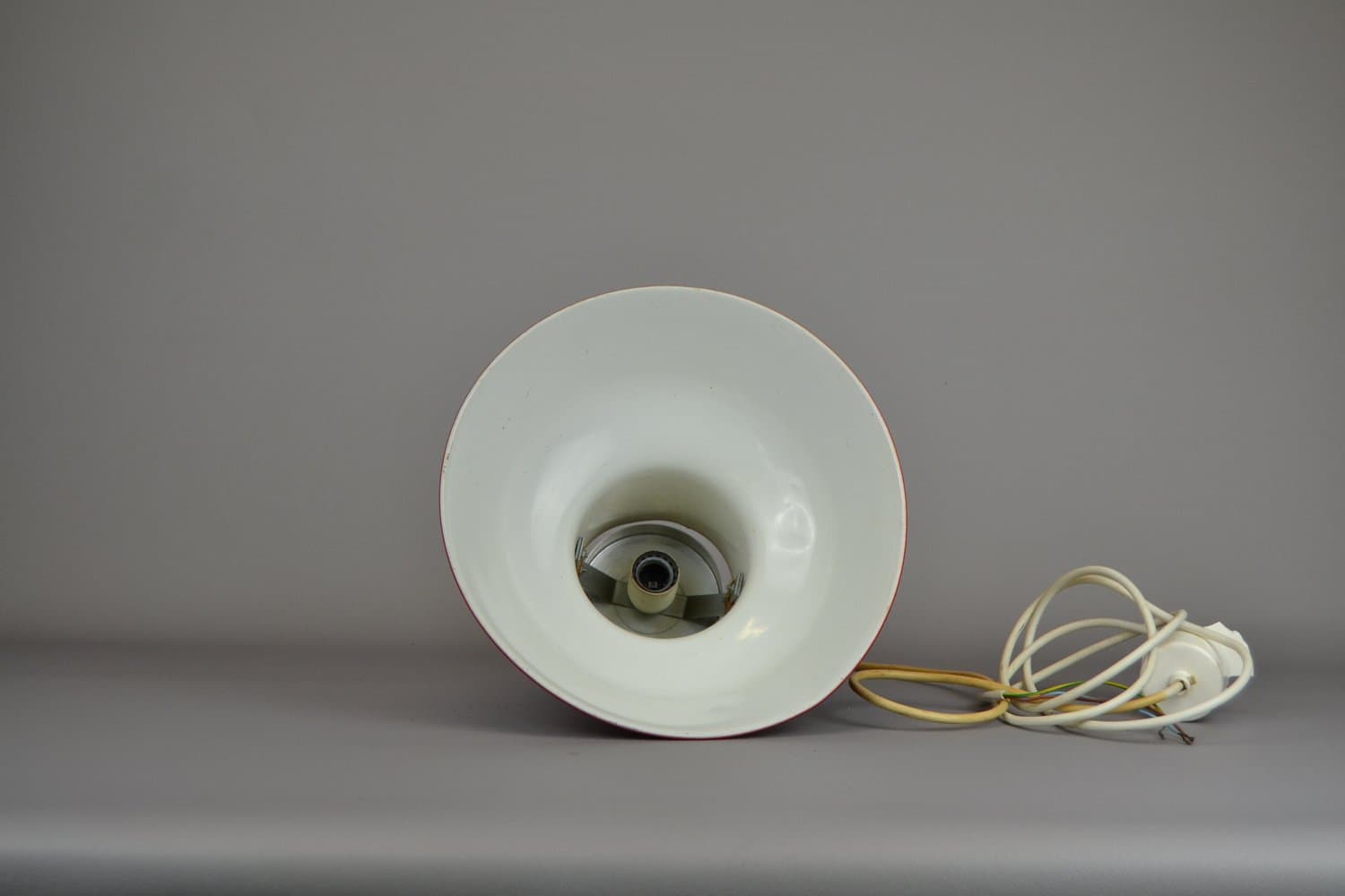 Pendant Lamp Space Age, red metal, Atelje Lyktan, Sweden, 1980s. - 238