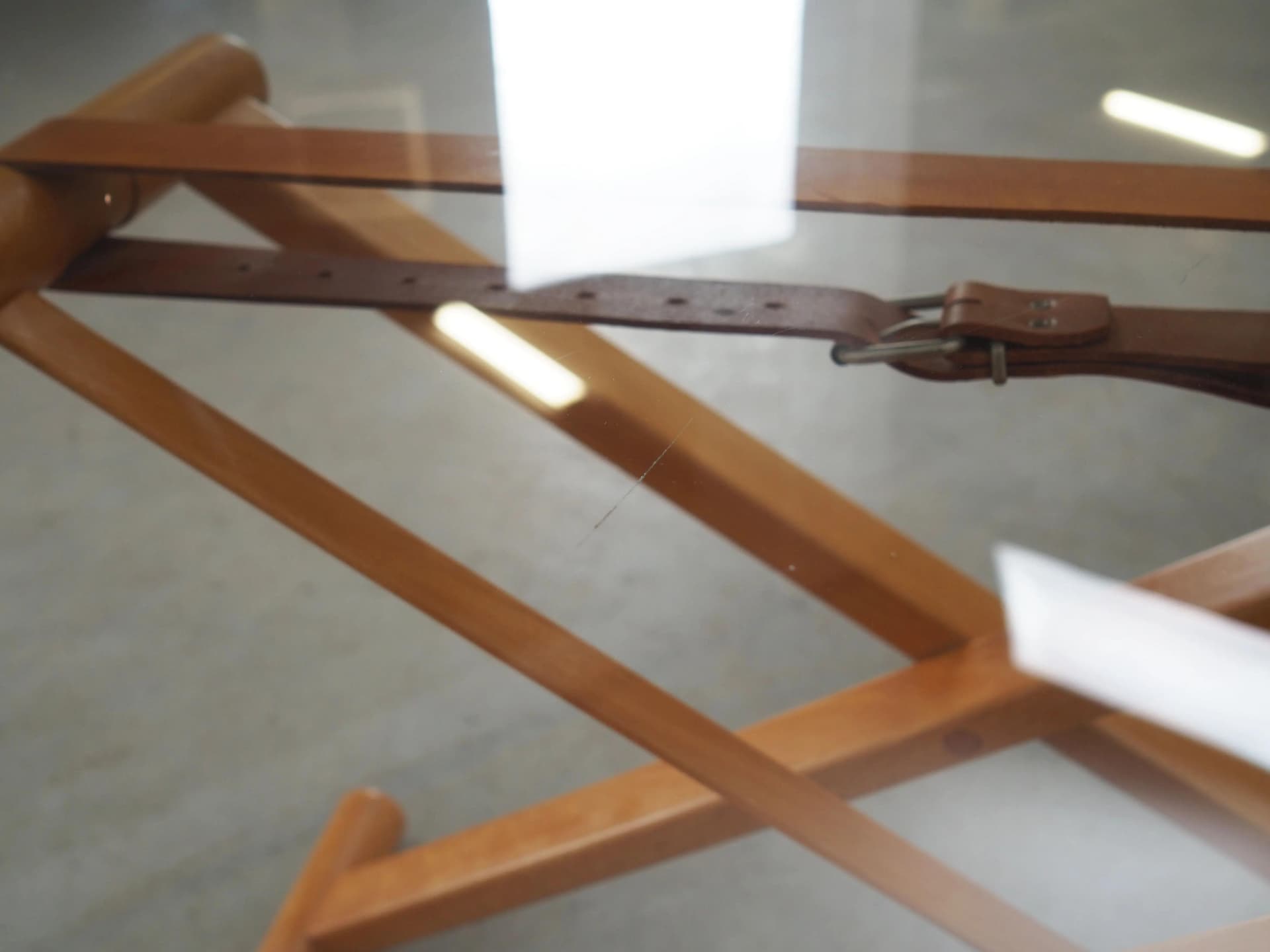 Stolik kawowy, buk żółty, szkło, proj. A. Hansen, Haslev Møbelsnedkeri, Dania, lata 90. - 34503