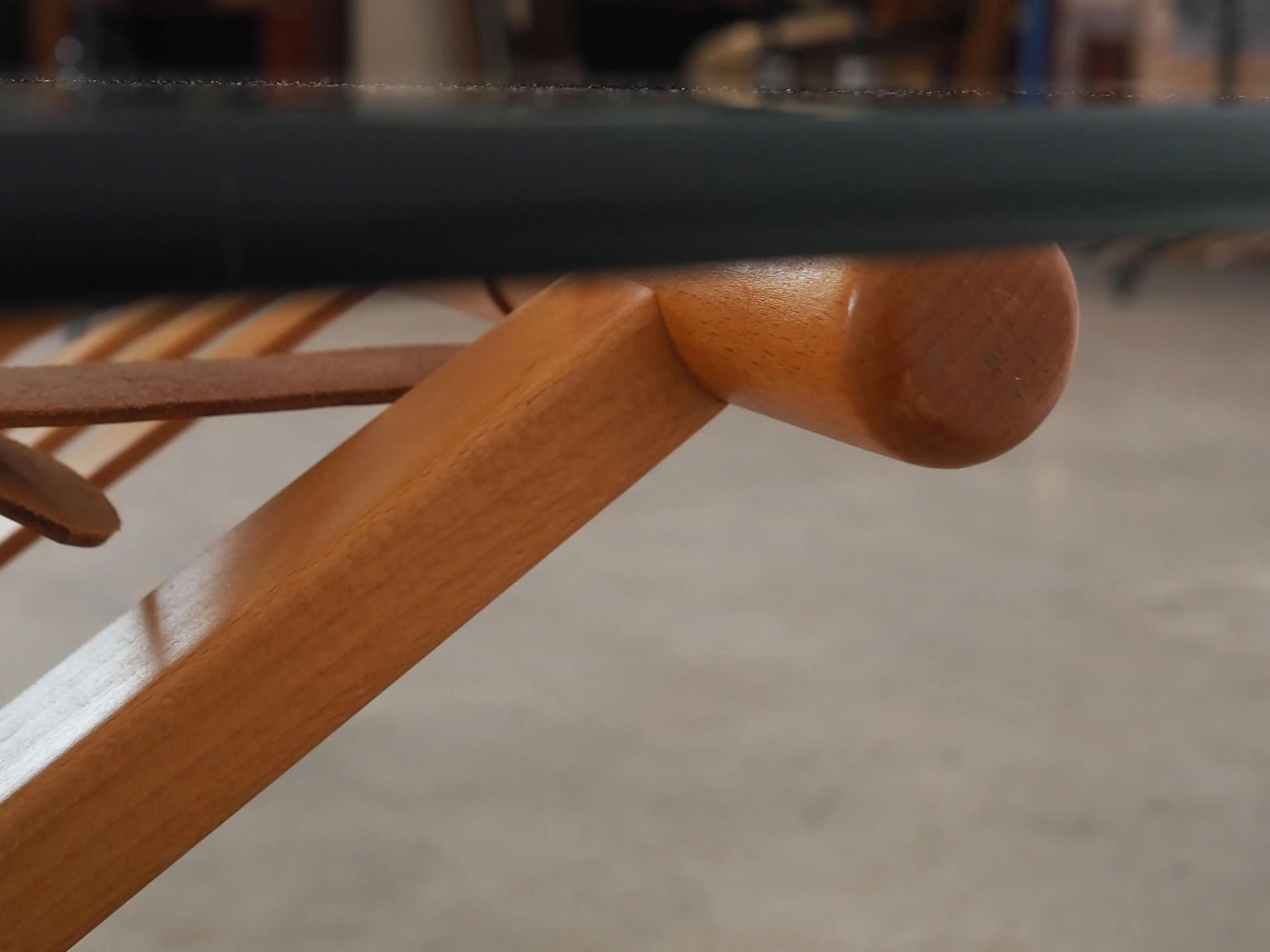 Stolik kawowy, buk żółty, szkło, proj. A. Hansen, Haslev Møbelsnedkeri, Dania, lata 90. - 34506