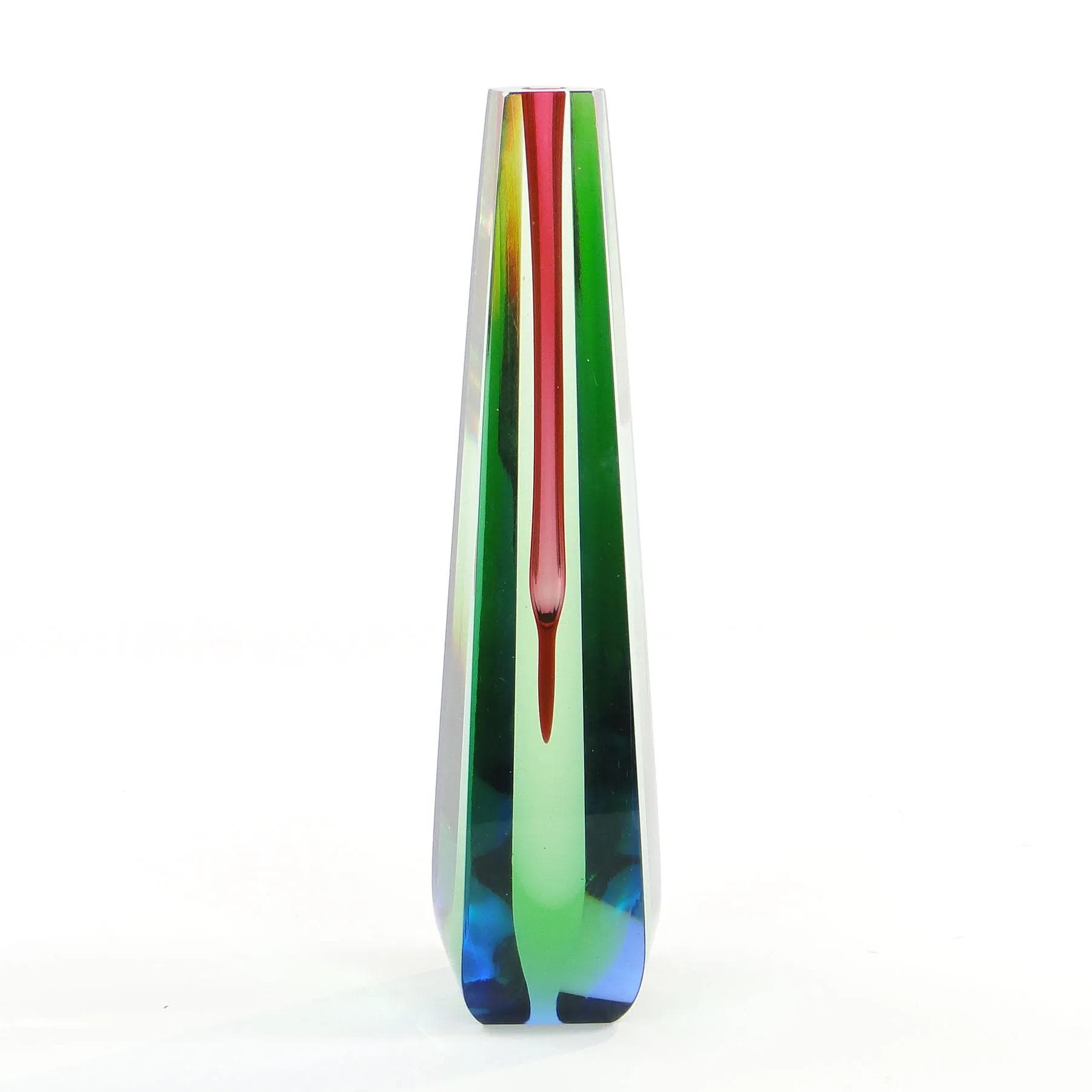 Wazon, multicolor, kryształ, proj. P. Hlava, Czechosłowacja, lata 60. - 34699