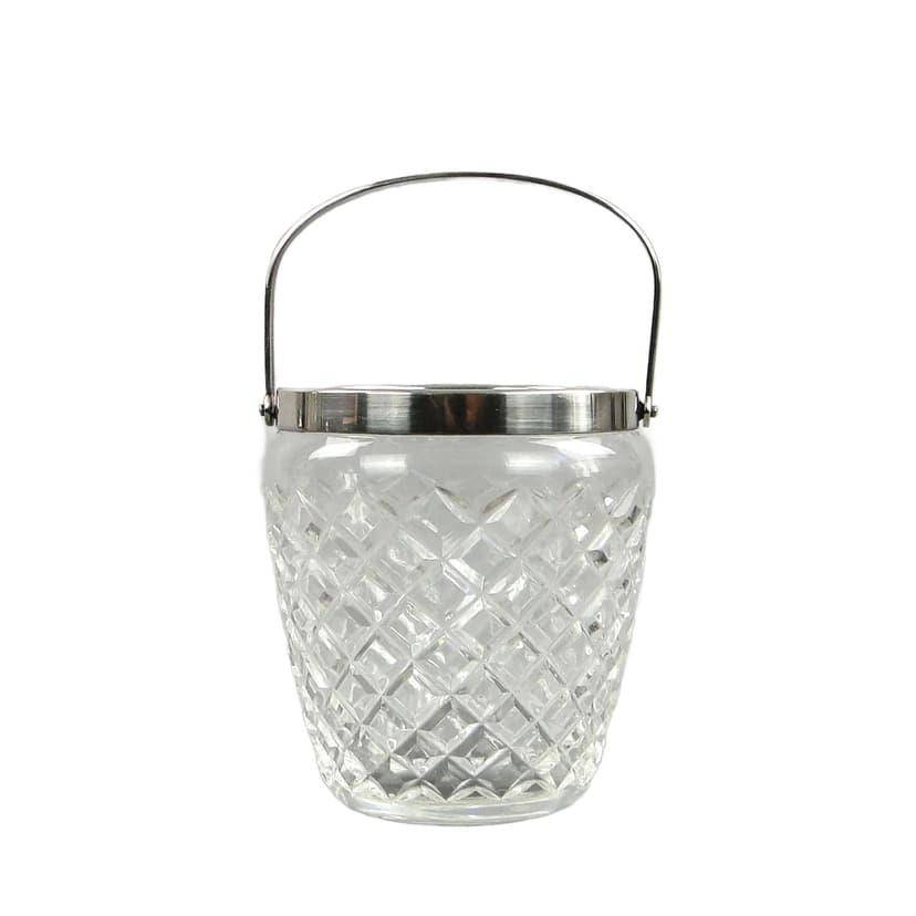 Ice bucket, transparent crystal, WMF, Germany, 1950s