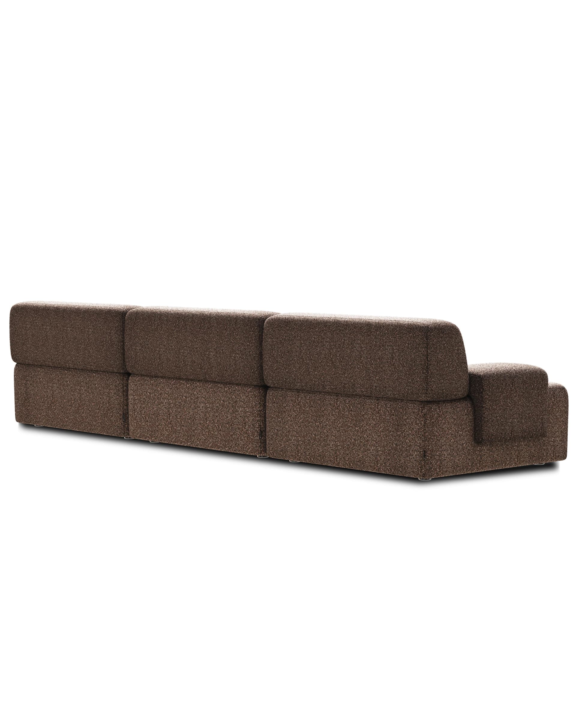 Sofa modułowa Umi narożna prawostronna 295 cm brązowy, Feum - 34564