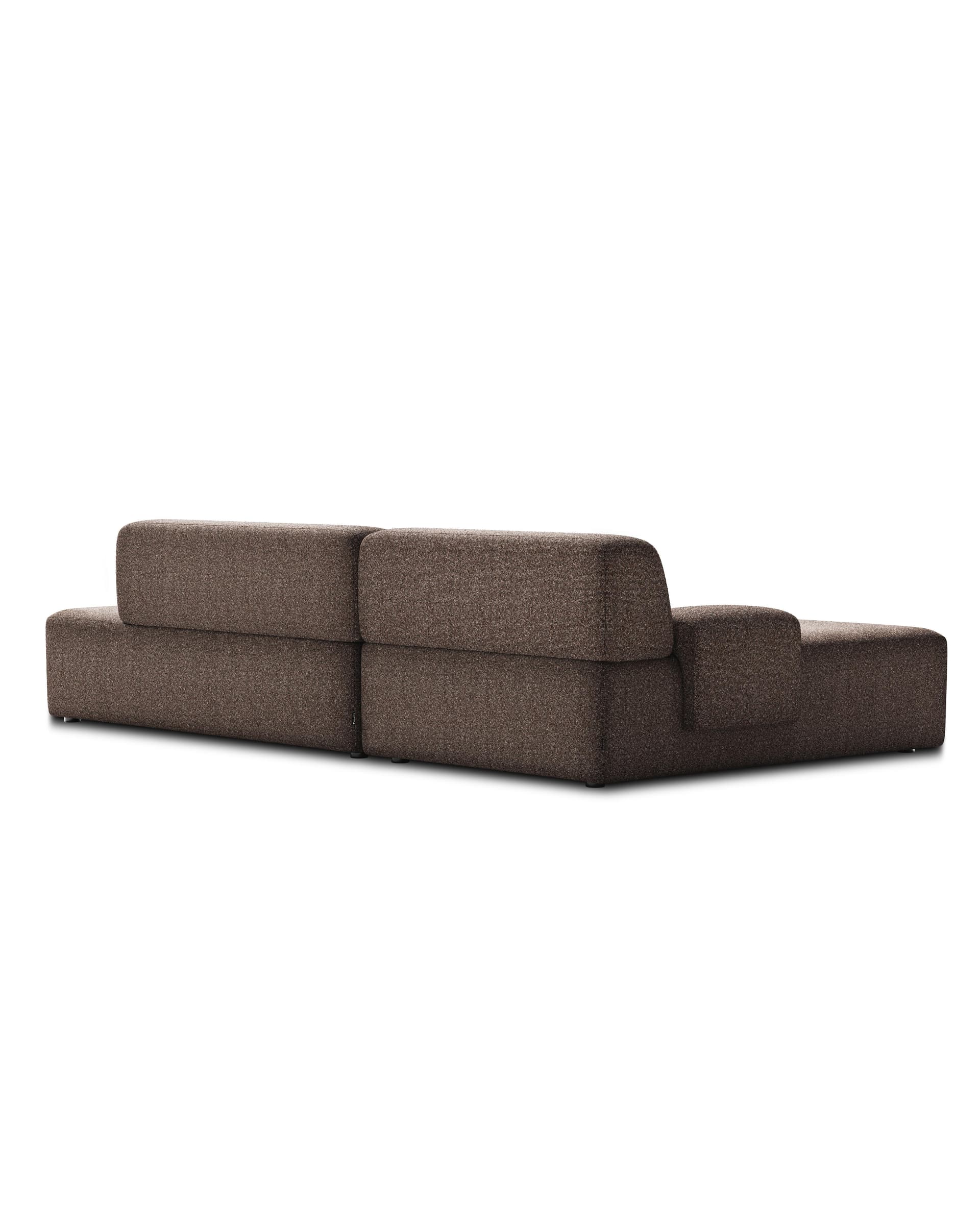 Sofa modułowa Umi narożna lewostronna 255 cm brązowy, Feum - 34545