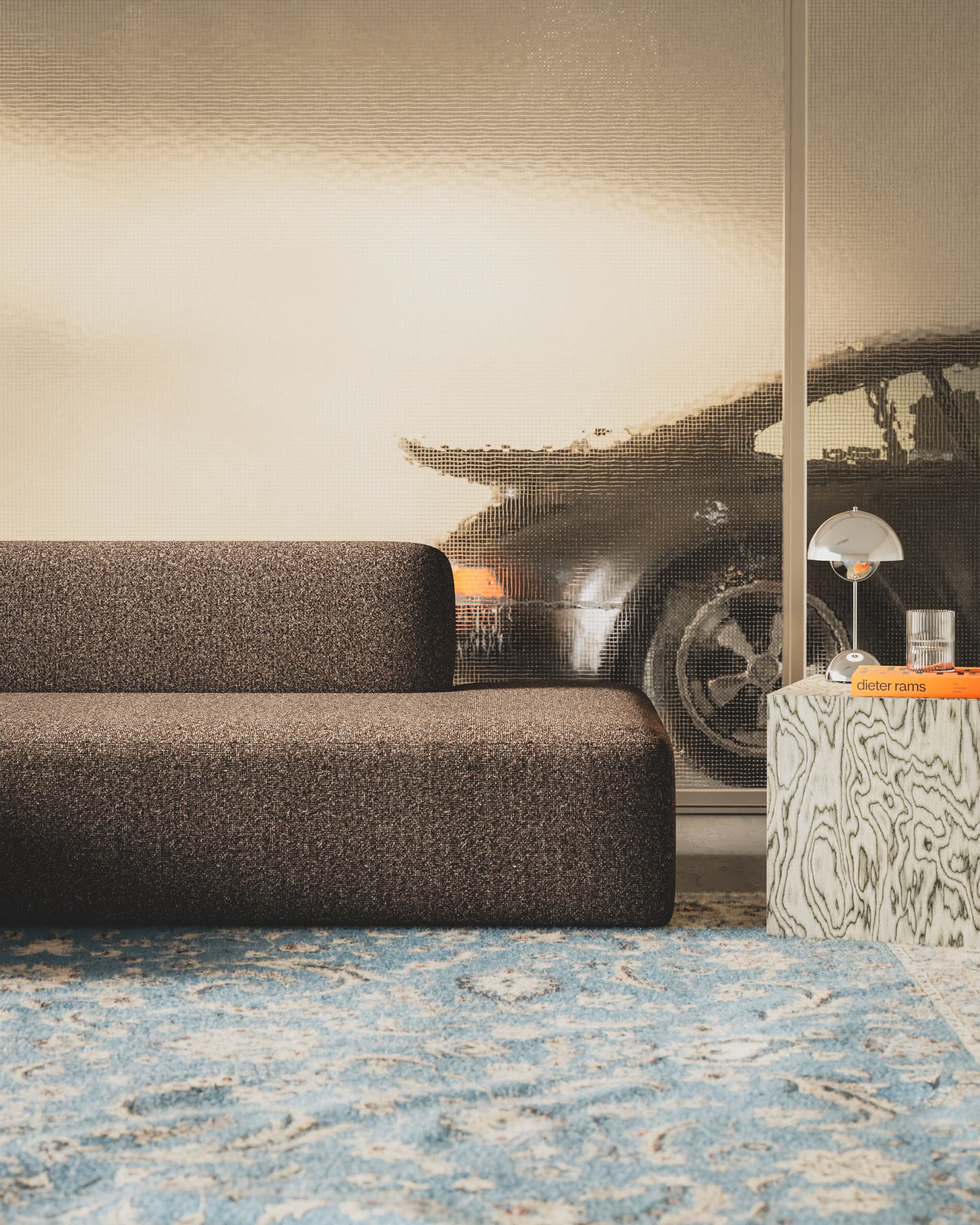 Sofa modułowa Umi narożna lewostronna 255 cm brązowy, Feum - 34544