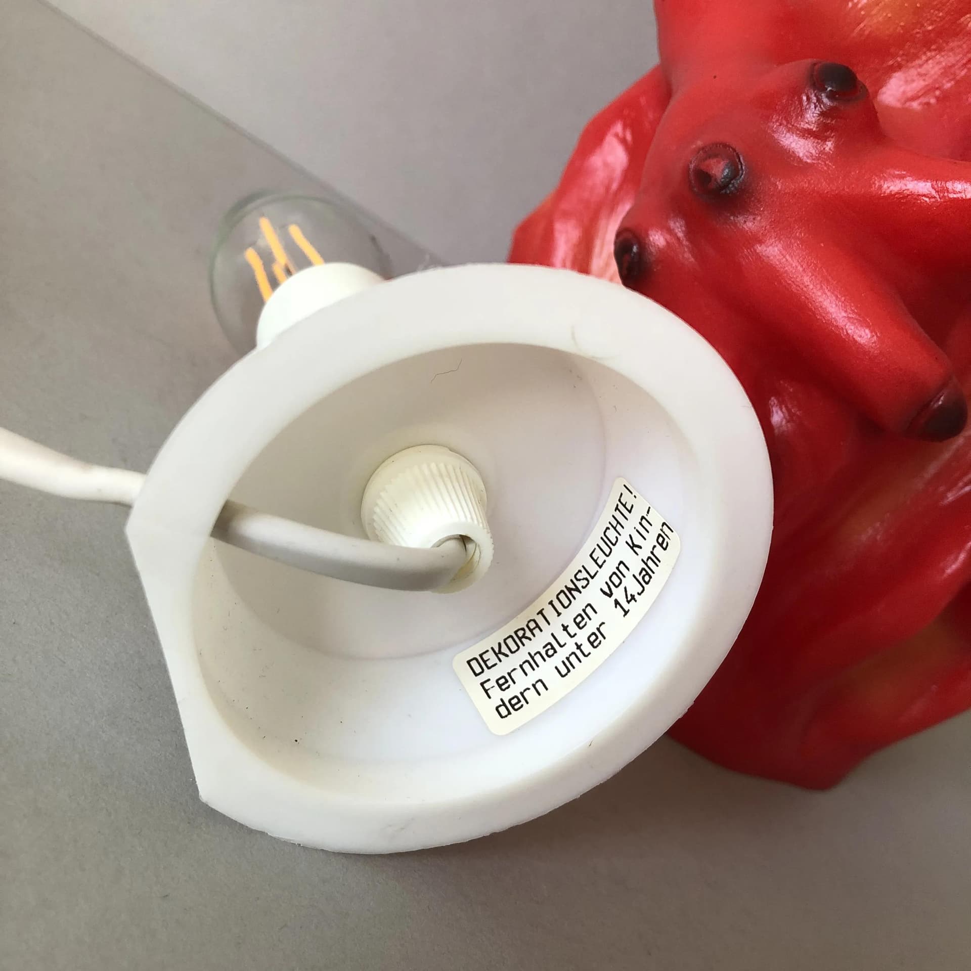 Night Lamp Rakso Halloween, red plastic, Germany, 1990s - 34610