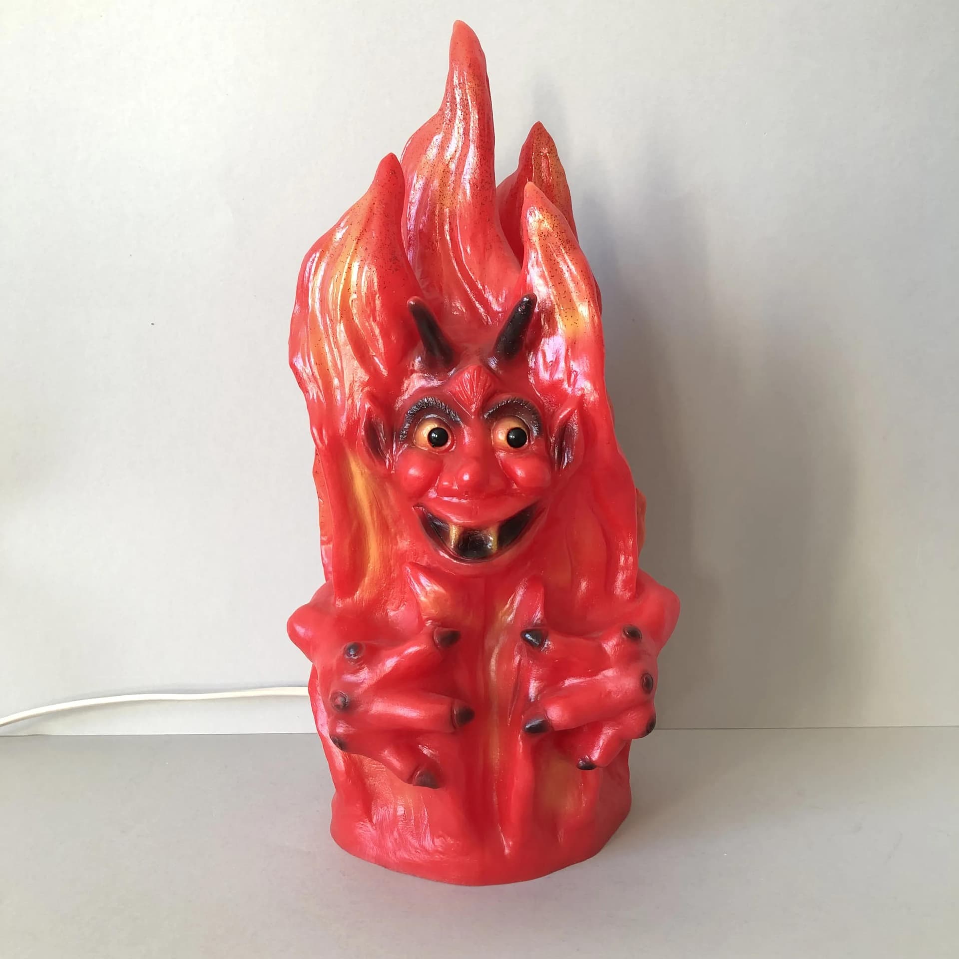 Night Lamp Rakso Halloween, red plastic, Germany, 1990s - 34604
