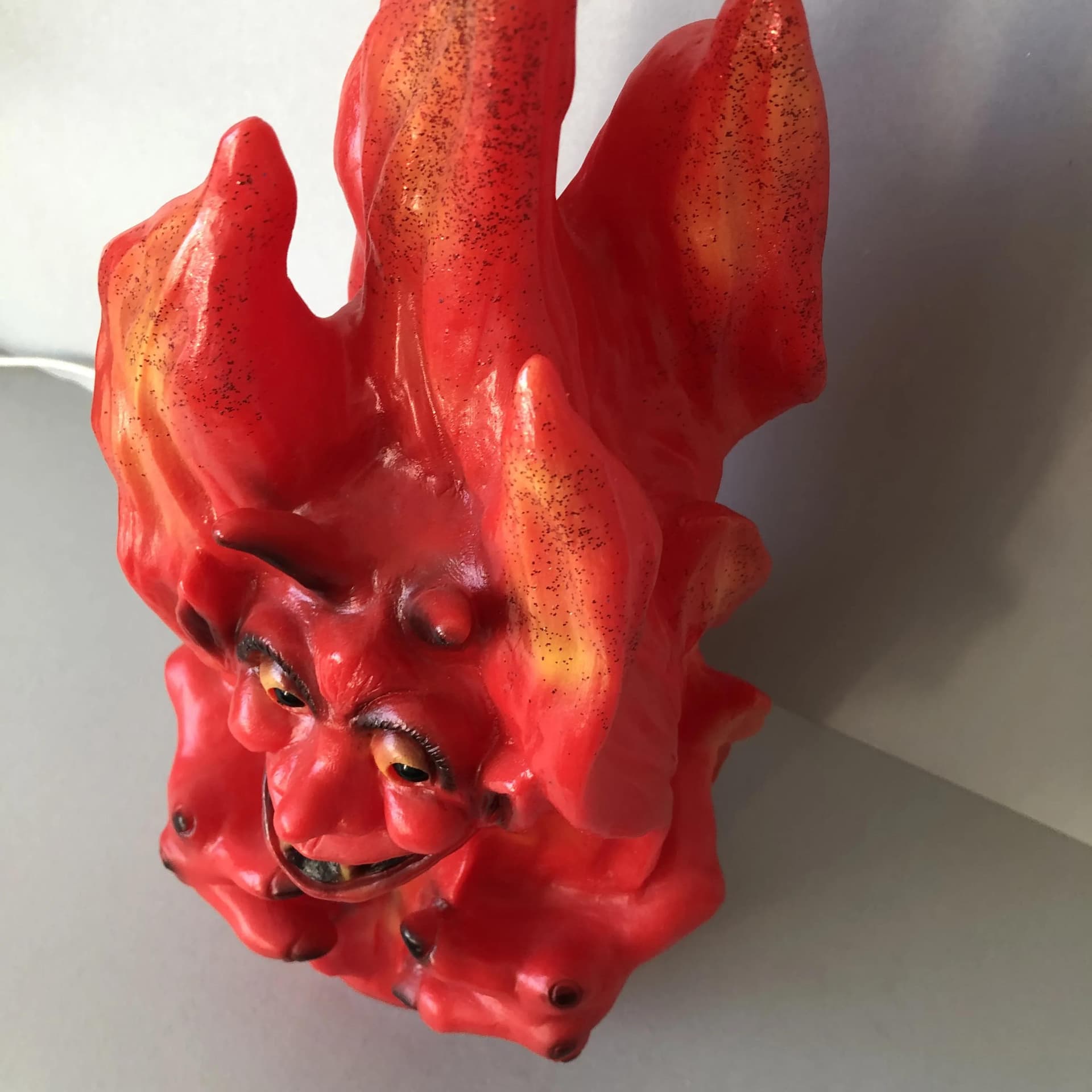 Night Lamp Rakso Halloween, red plastic, Germany, 1990s - 34608